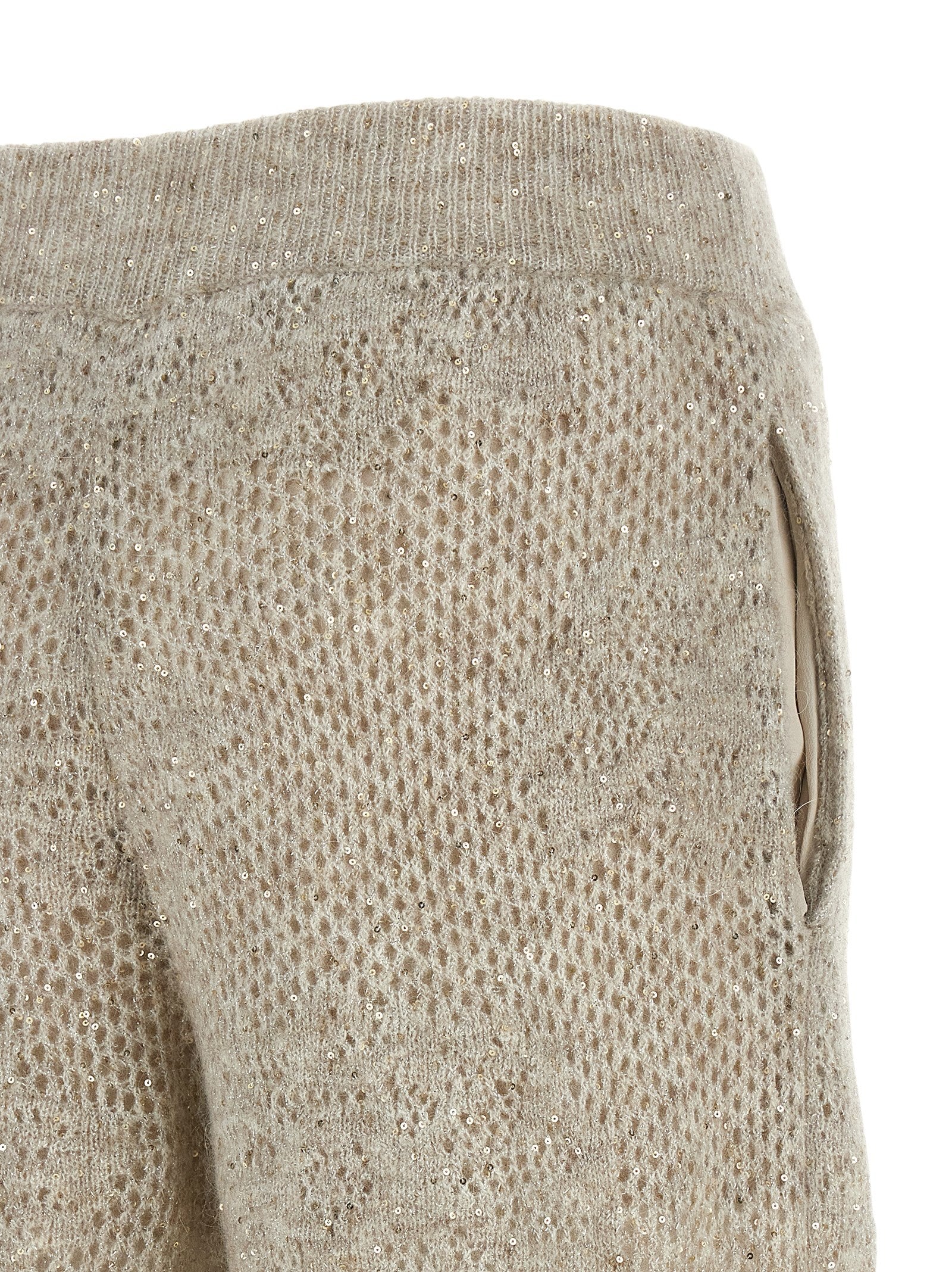 Brunello Cucinelli Beige Nylon Casual Pants Brunello Cucinelli