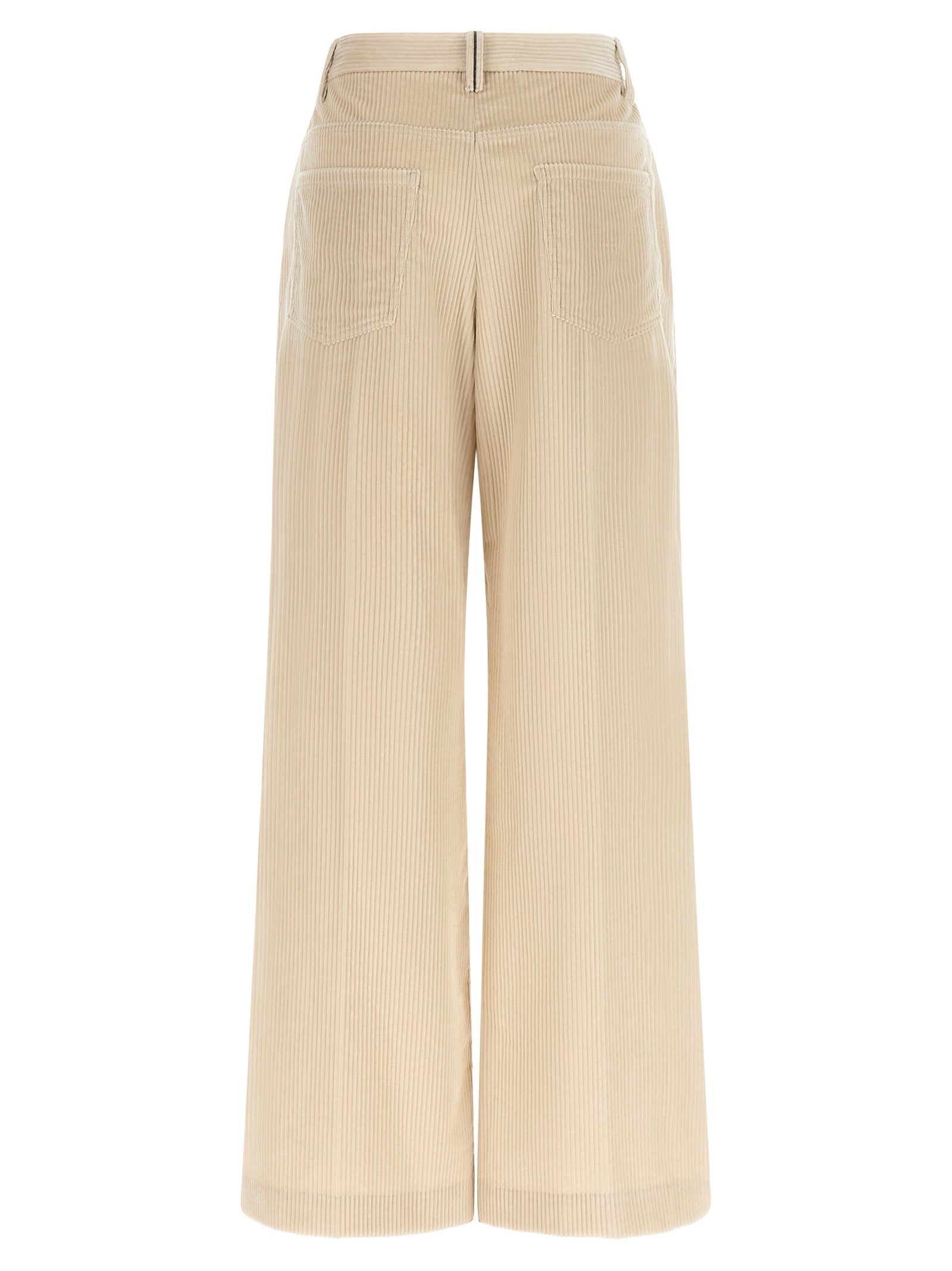 Brunello Cucinelli Beige Cotton Casual Pants Brunello Cucinelli