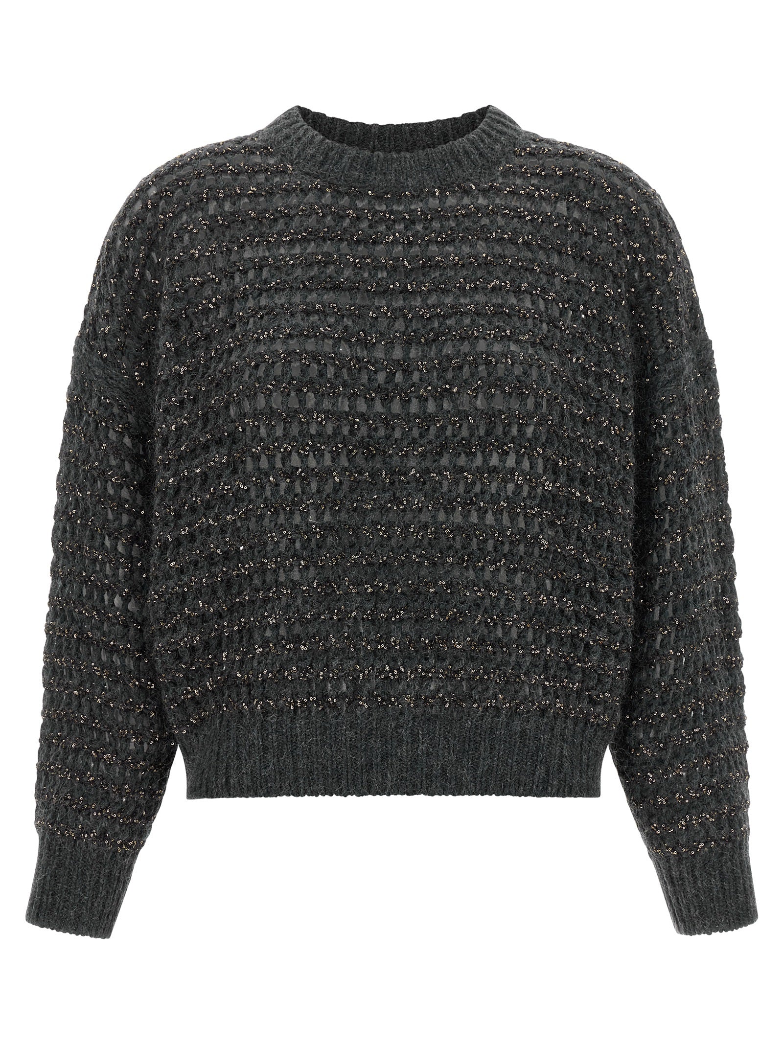 Brunello Cucinelli Gray Elastane Cardigan Brunello Cucinelli