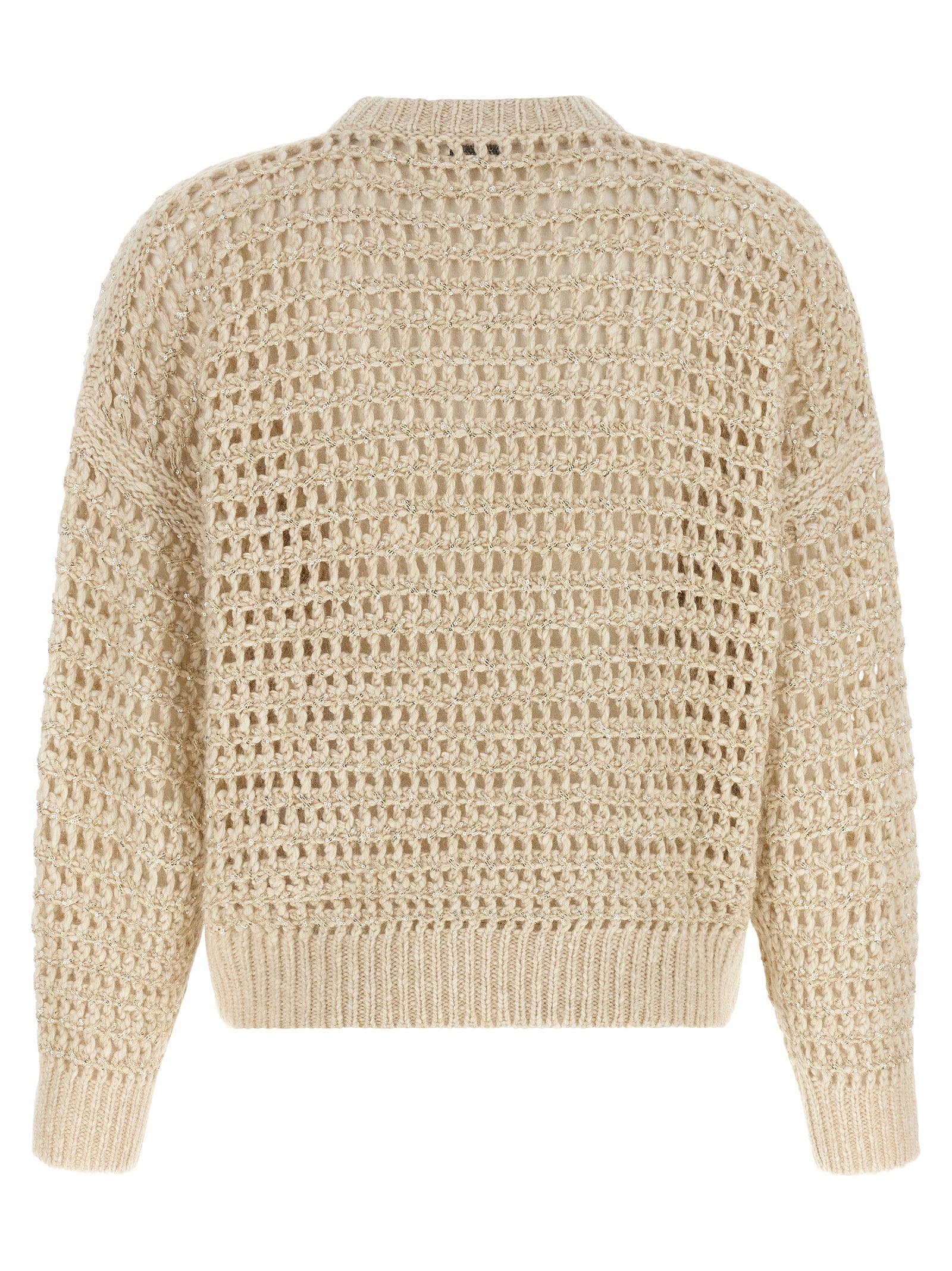 Brunello Cucinelli Beige Elastane Cardigan Brunello Cucinelli