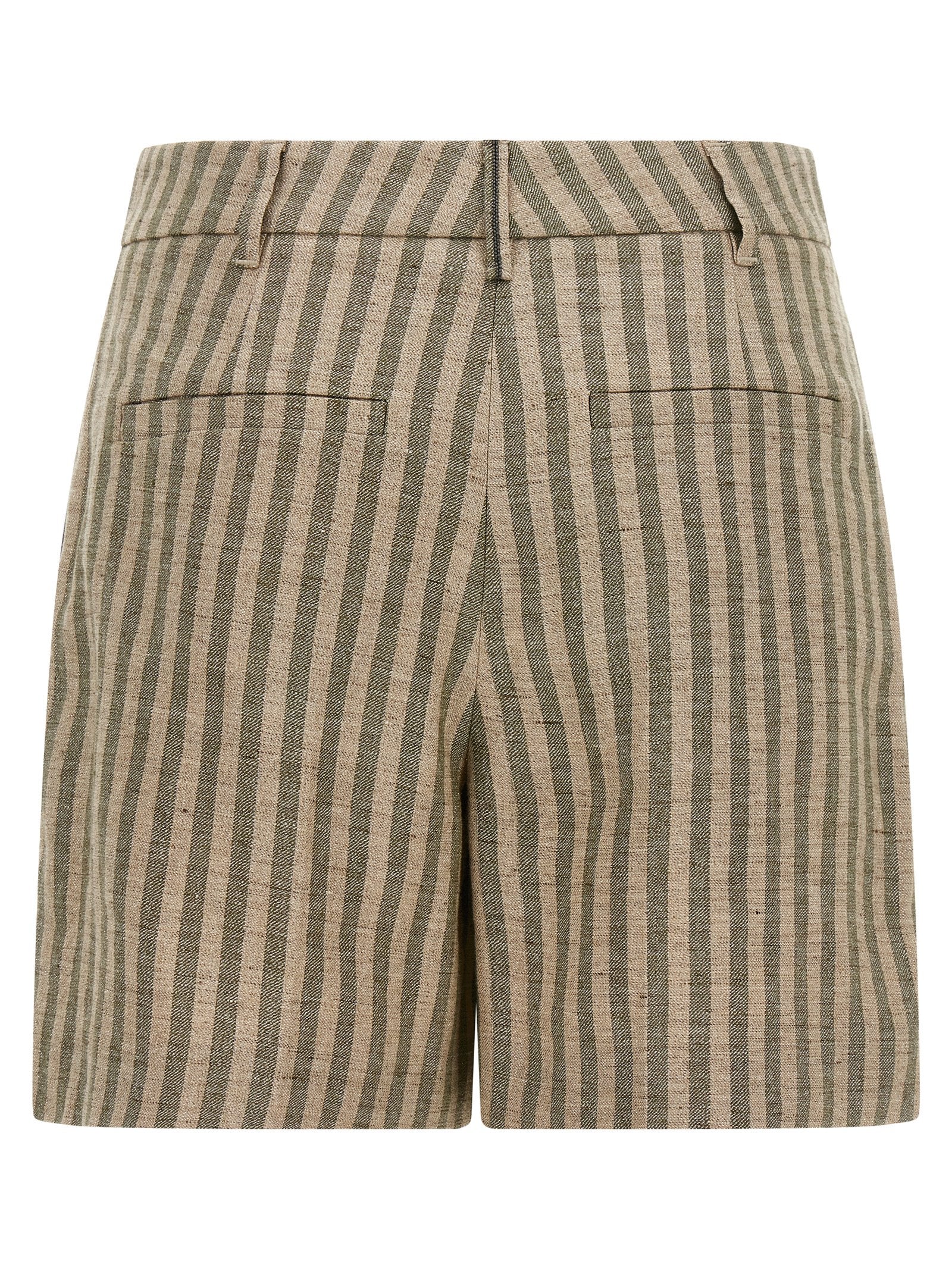Brunello Cucinelli Bicolor Linen Bermuda Shorts Brunello Cucinelli