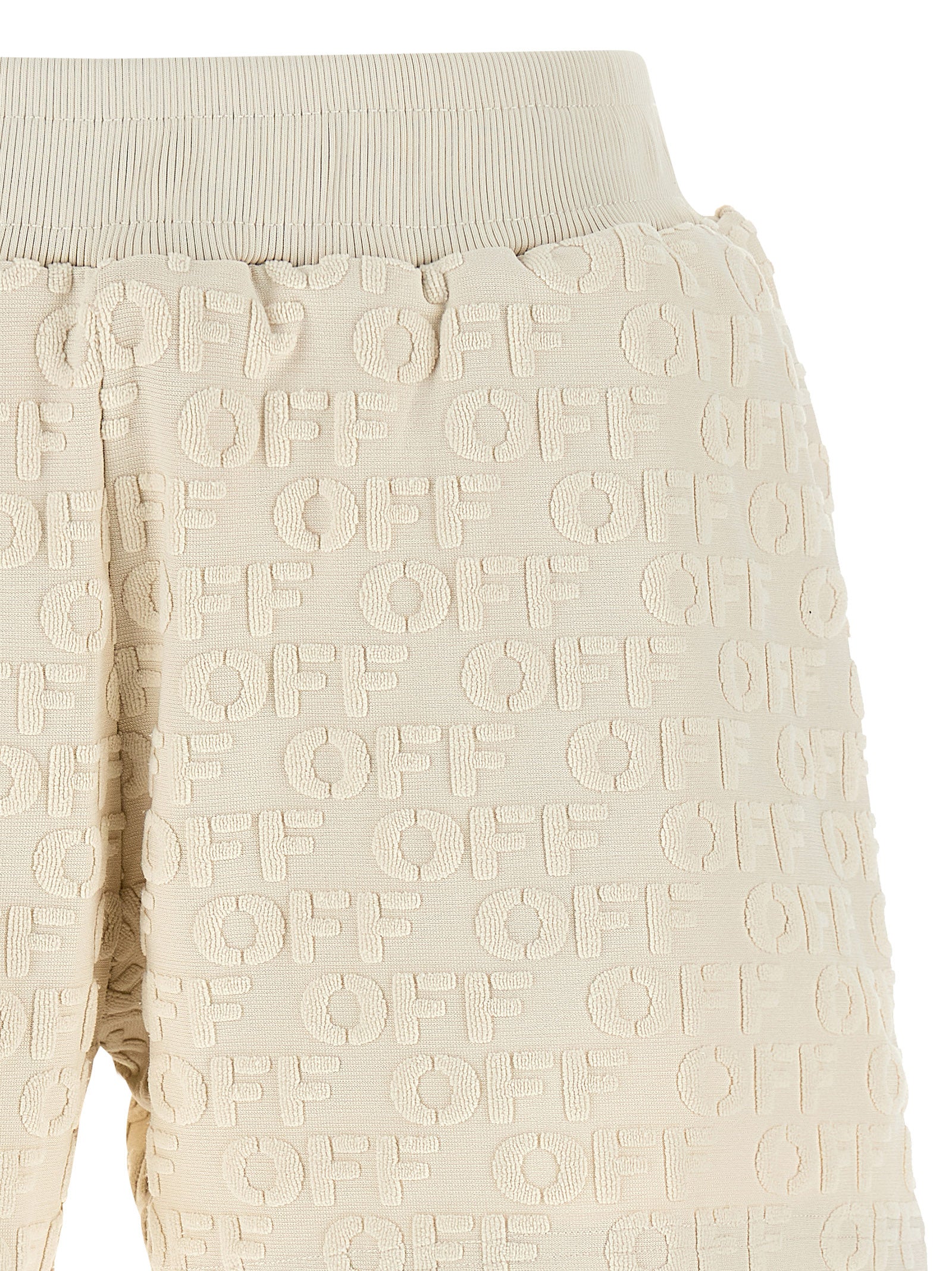 Off-White Beige Cotton Bermuda Shorts Off-White
