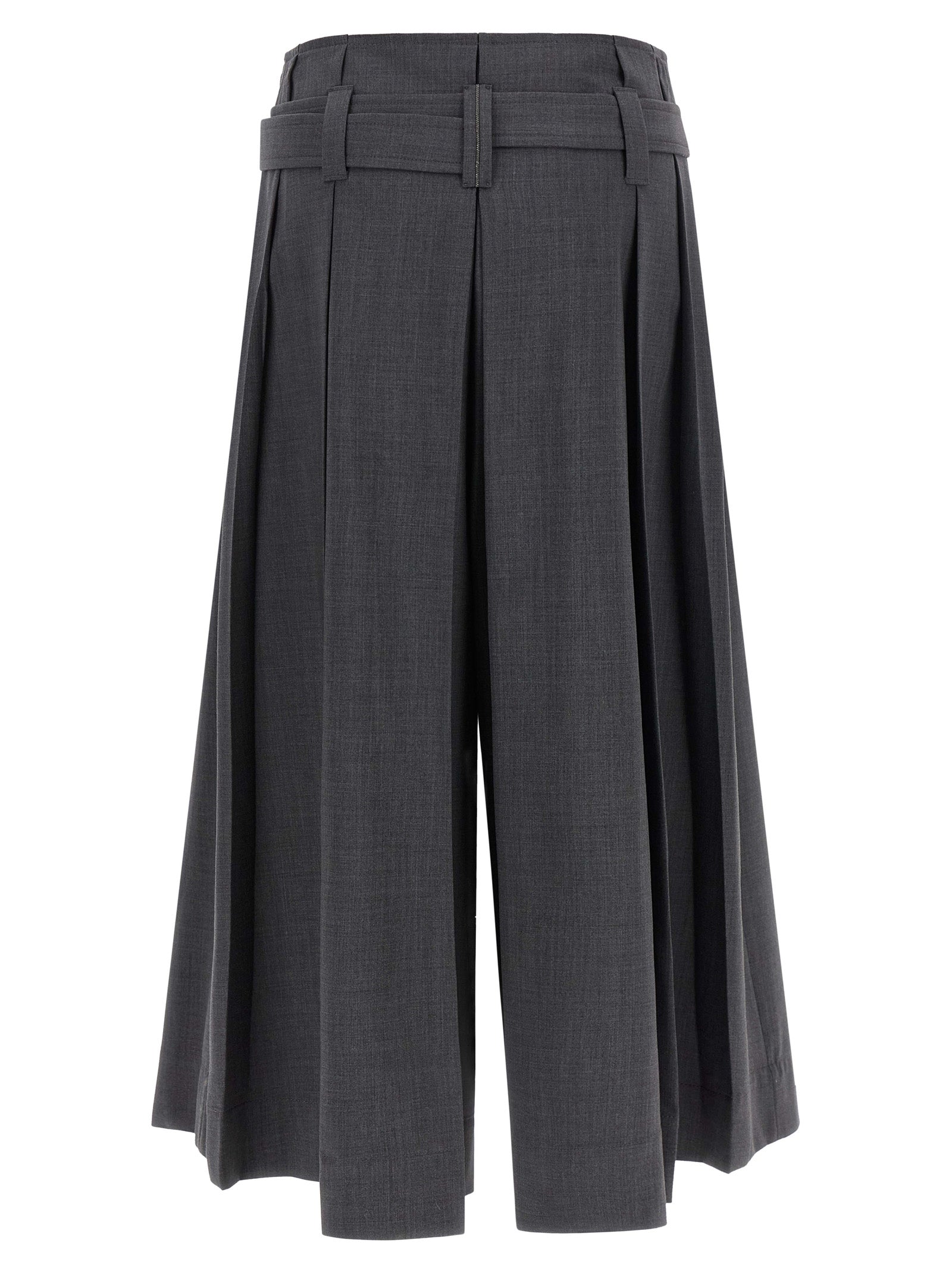 Brunello Cucinelli Gray Virgin Wool Bermuda Shorts Brunello Cucinelli