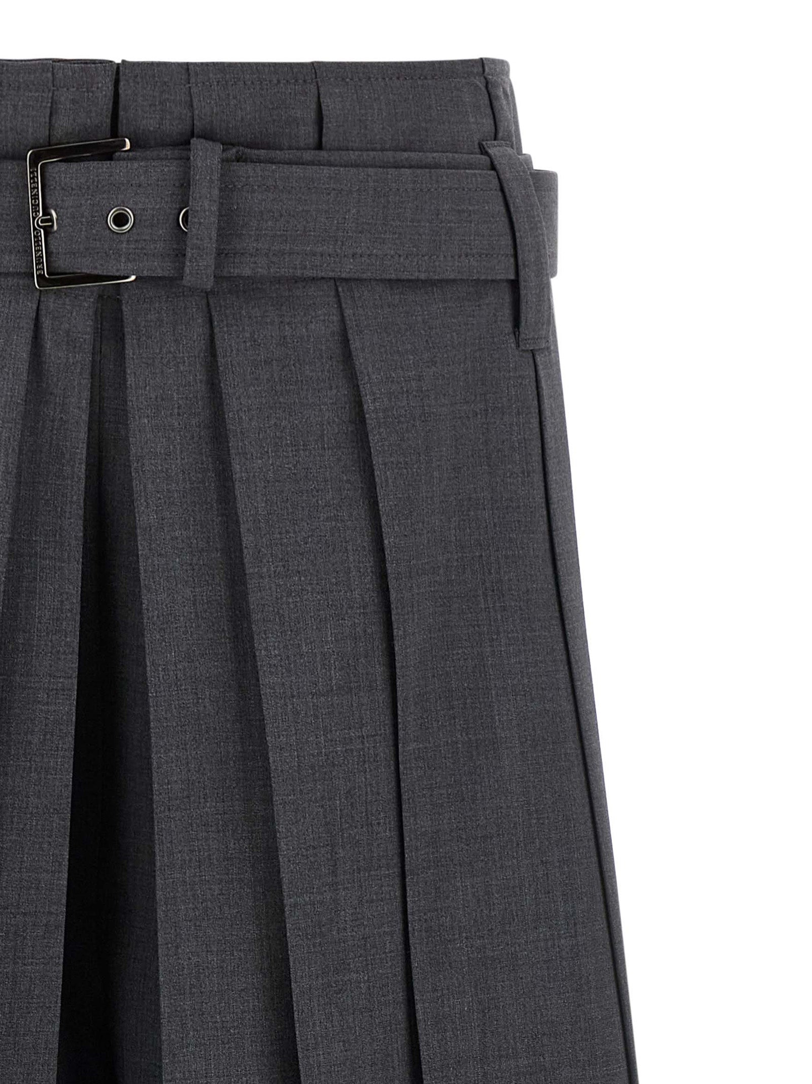 Brunello Cucinelli Gray Virgin Wool Bermuda Shorts Brunello Cucinelli