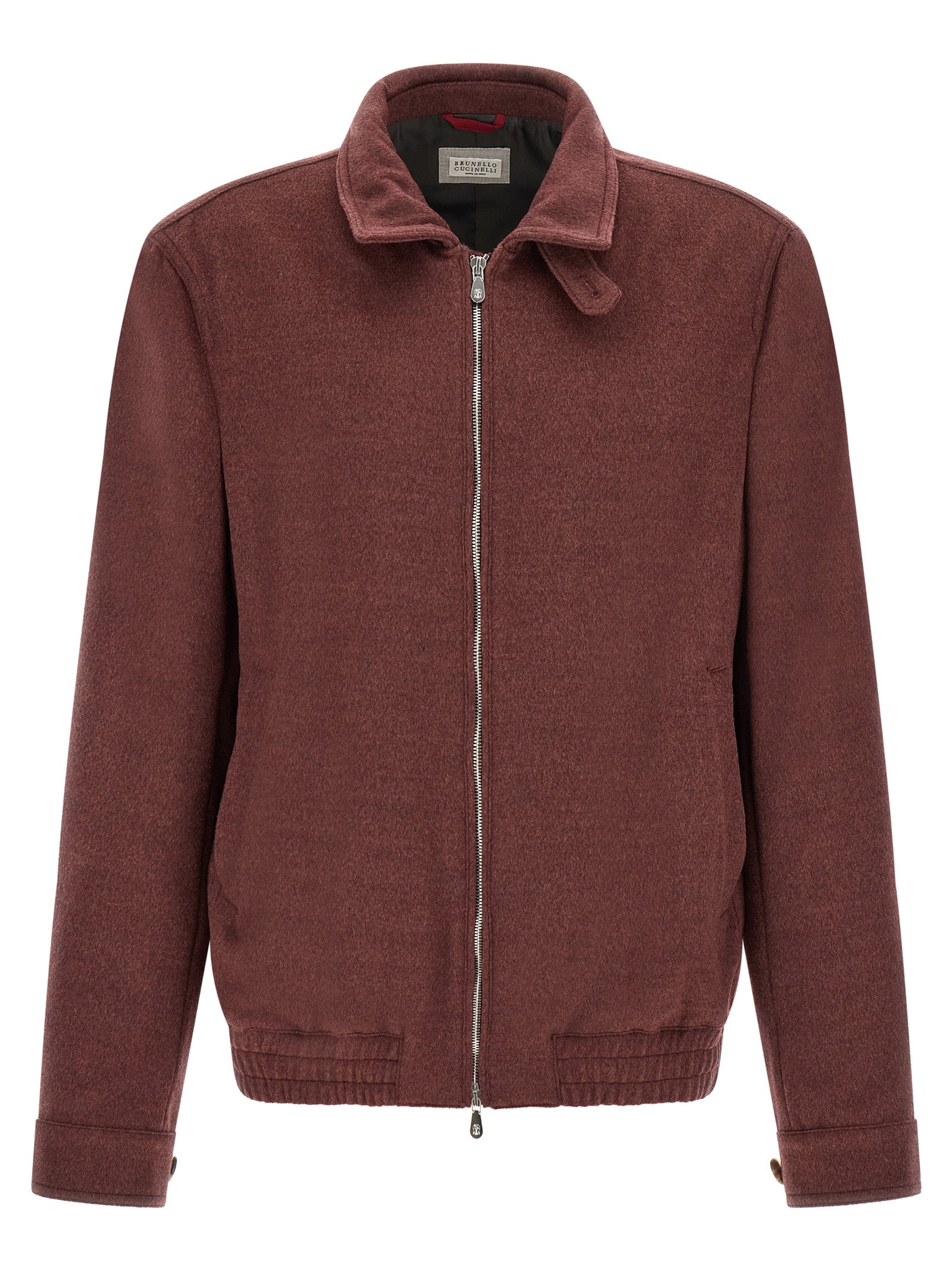 Brunello Cucinelli Bordeaux Virgin Wool Bomber Brunello Cucinelli