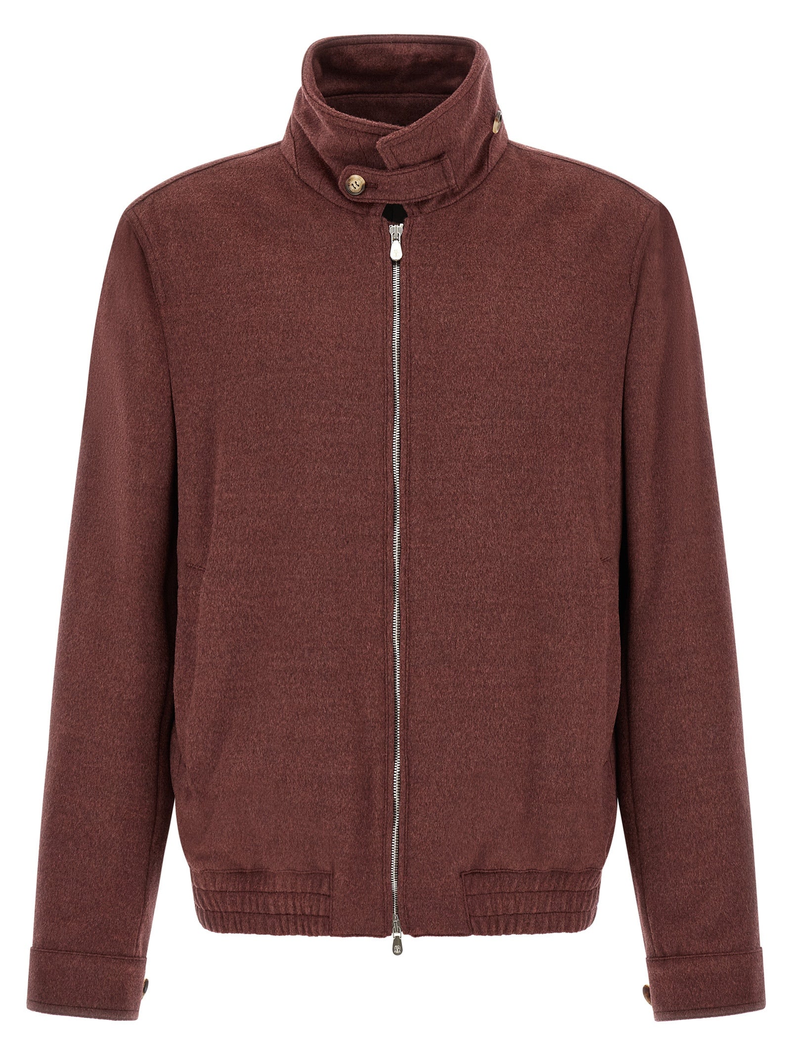Brunello Cucinelli Bordeaux Virgin Wool Bomber Brunello Cucinelli