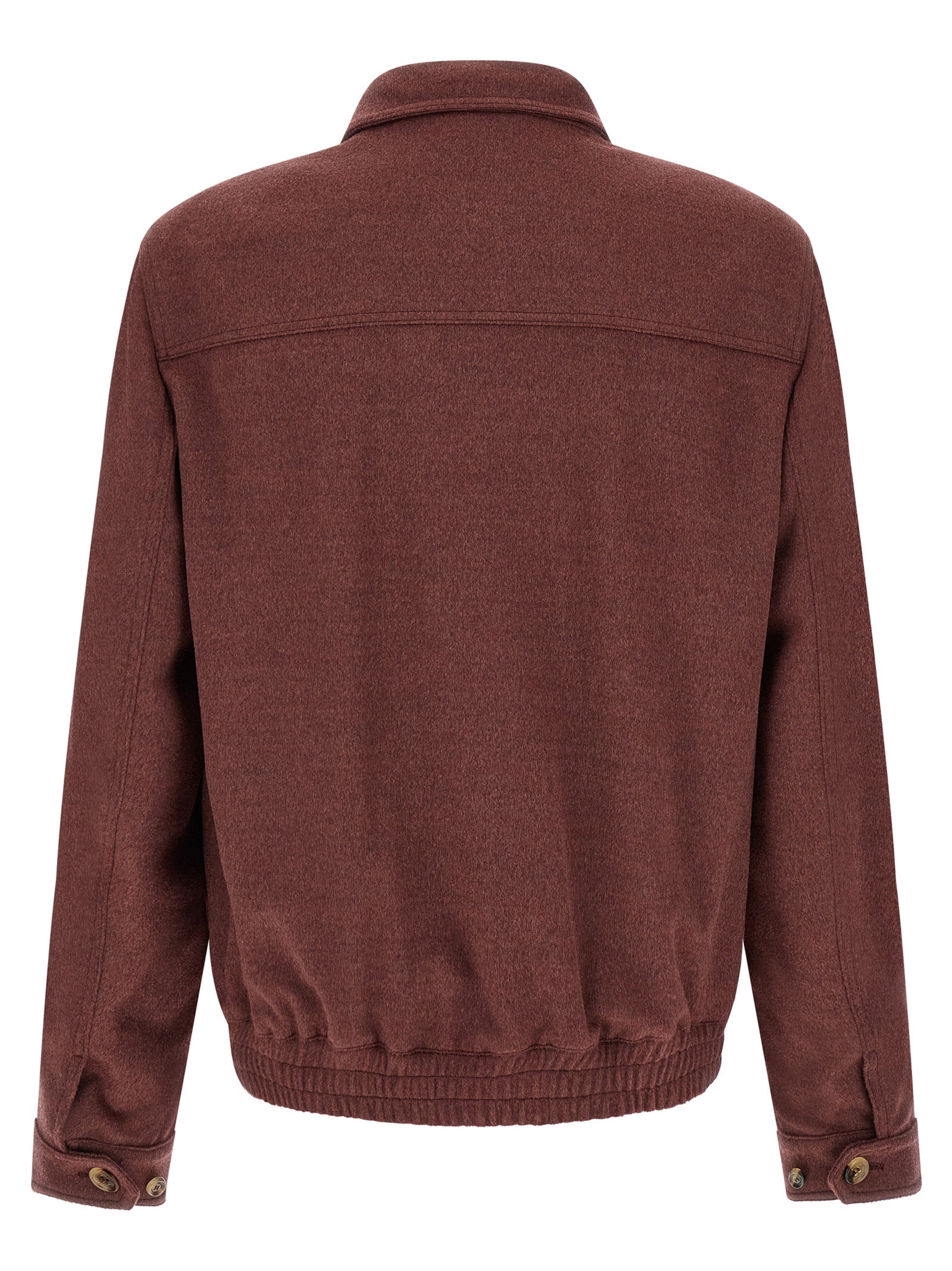 Brunello Cucinelli Bordeaux Virgin Wool Bomber Brunello Cucinelli