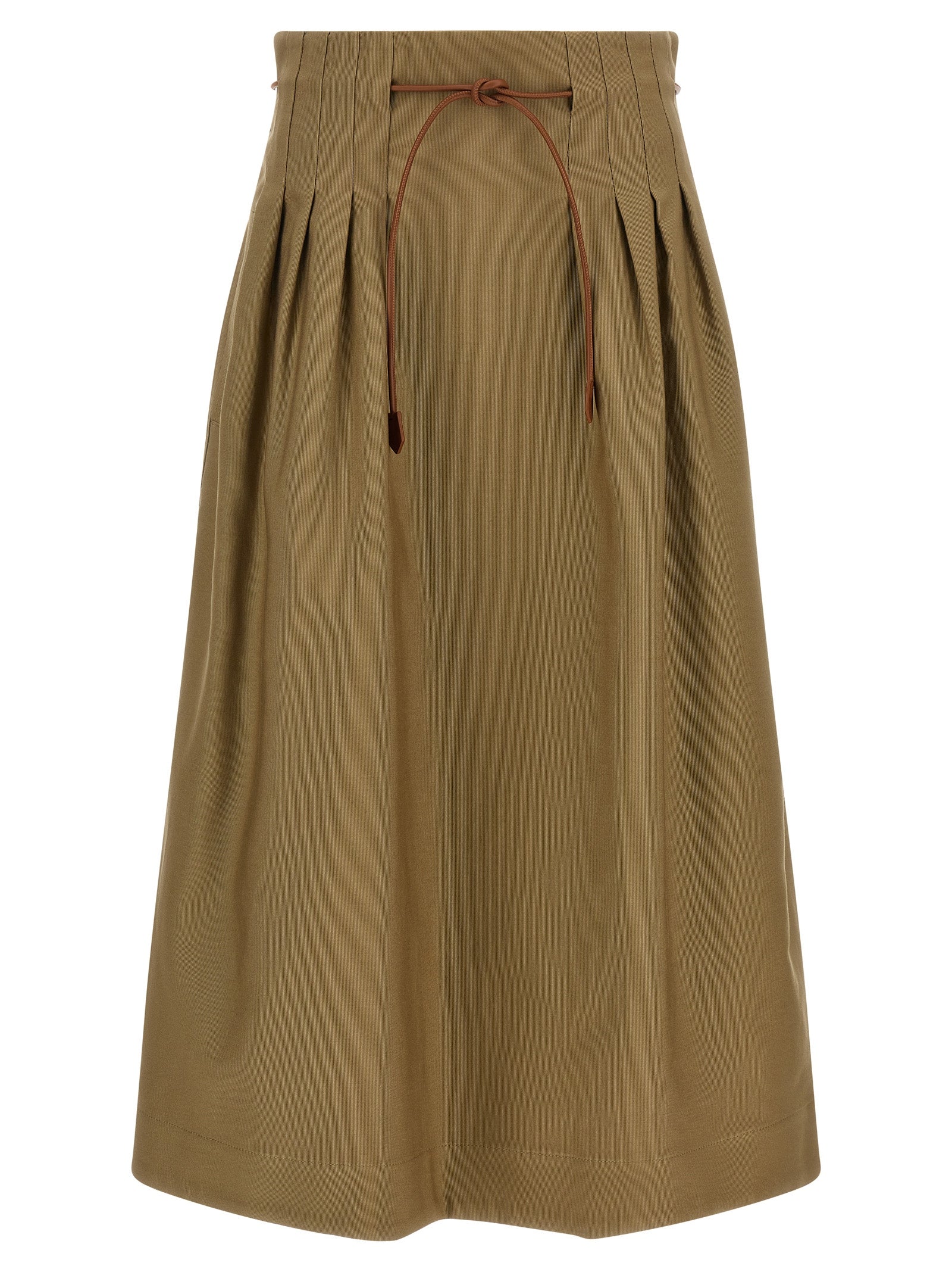 Max Mara Bicolor Cotton Midi Skirt Max Mara