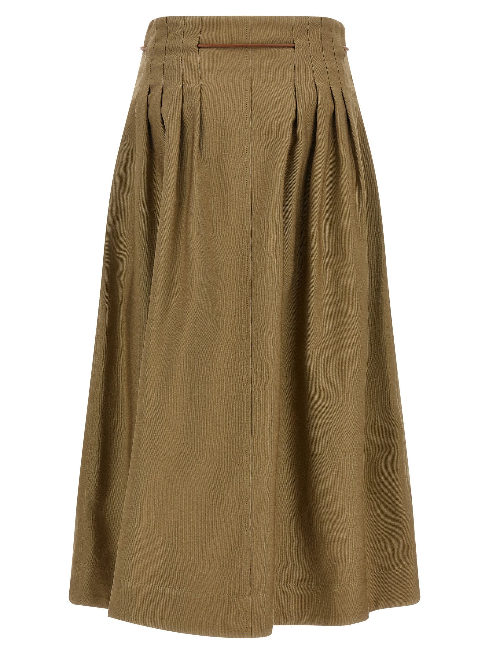 Max Mara Bicolor Cotton Midi Skirt Max Mara