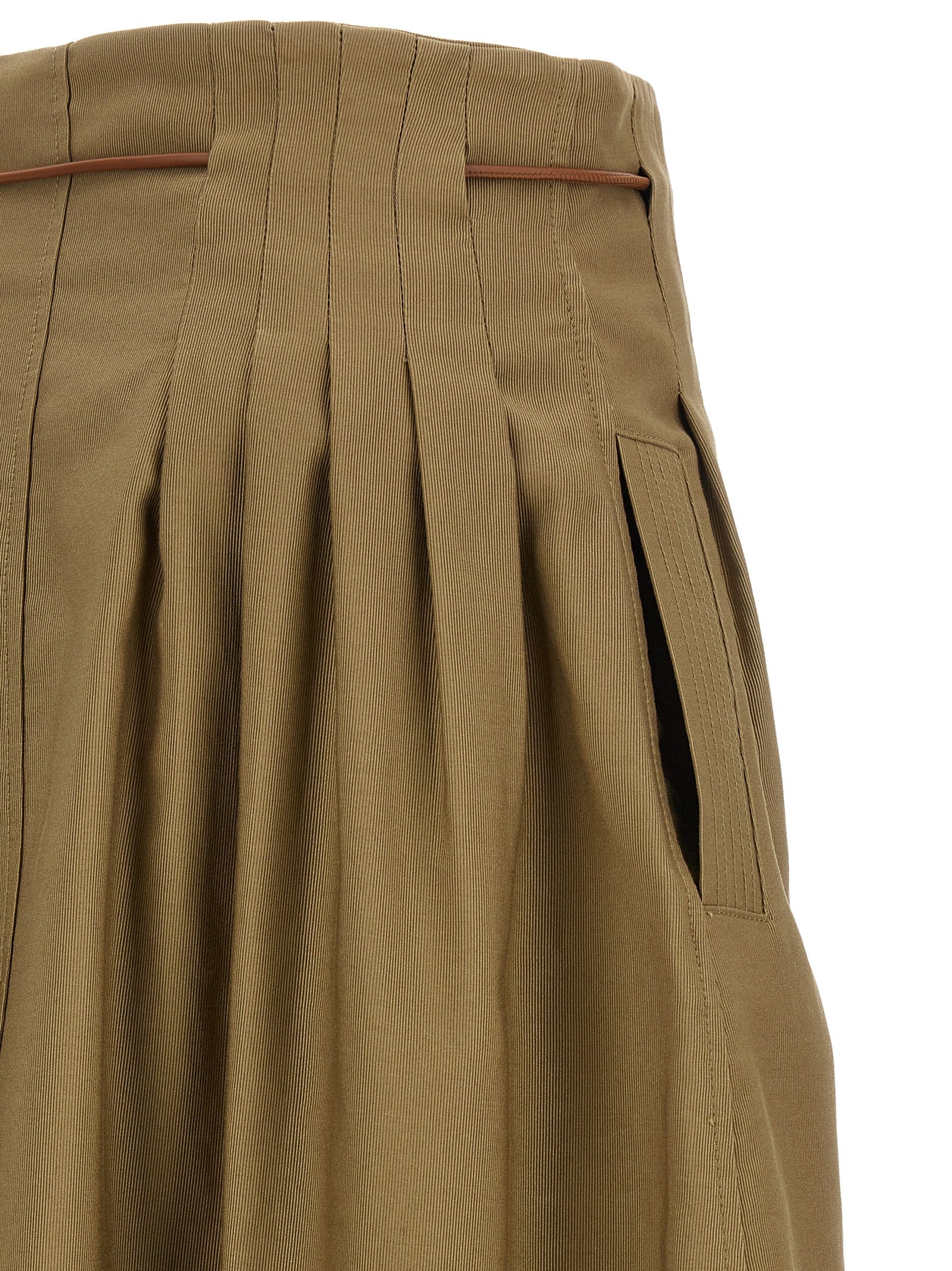Max Mara Bicolor Cotton Midi Skirt Max Mara