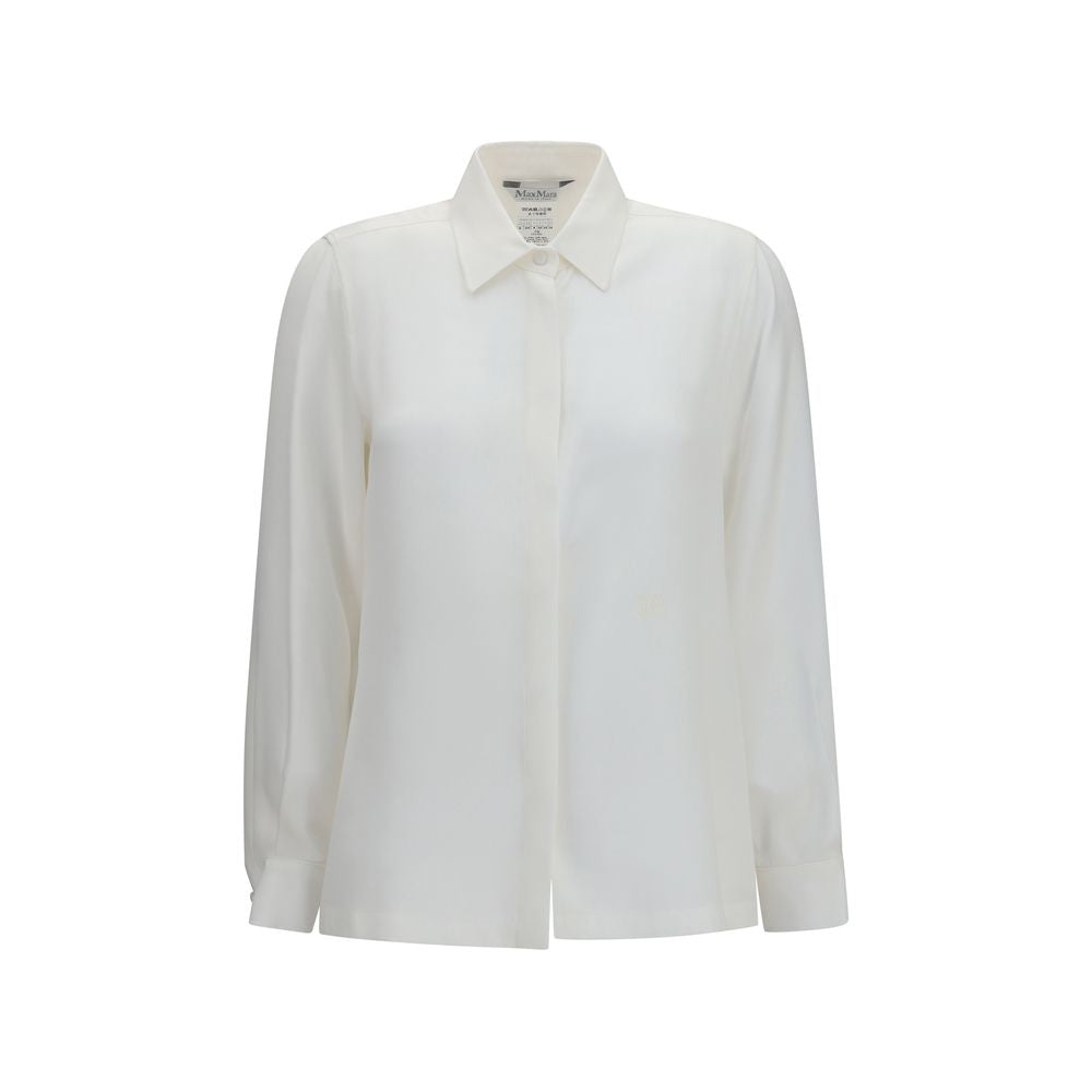 Max Mara White Silk Dress Shirt Max Mara