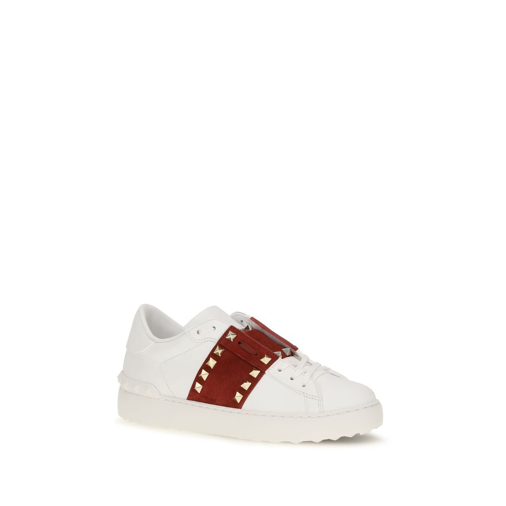 Valentino Garavani White Calf Leather Bos Taurus Low Top Sneakers