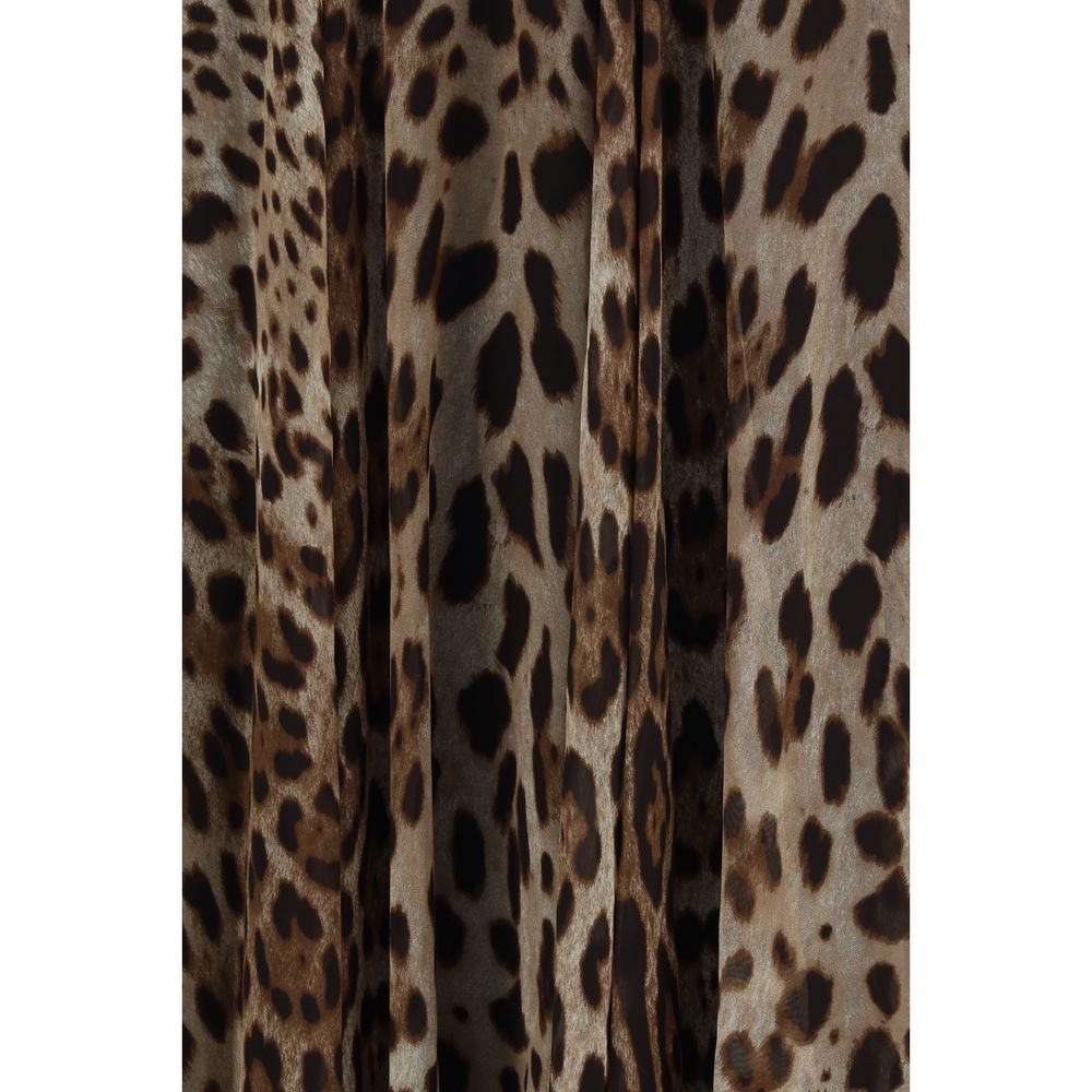 Dolce & Gabbana Beige Silk Long Skirt Dolce & Gabbana