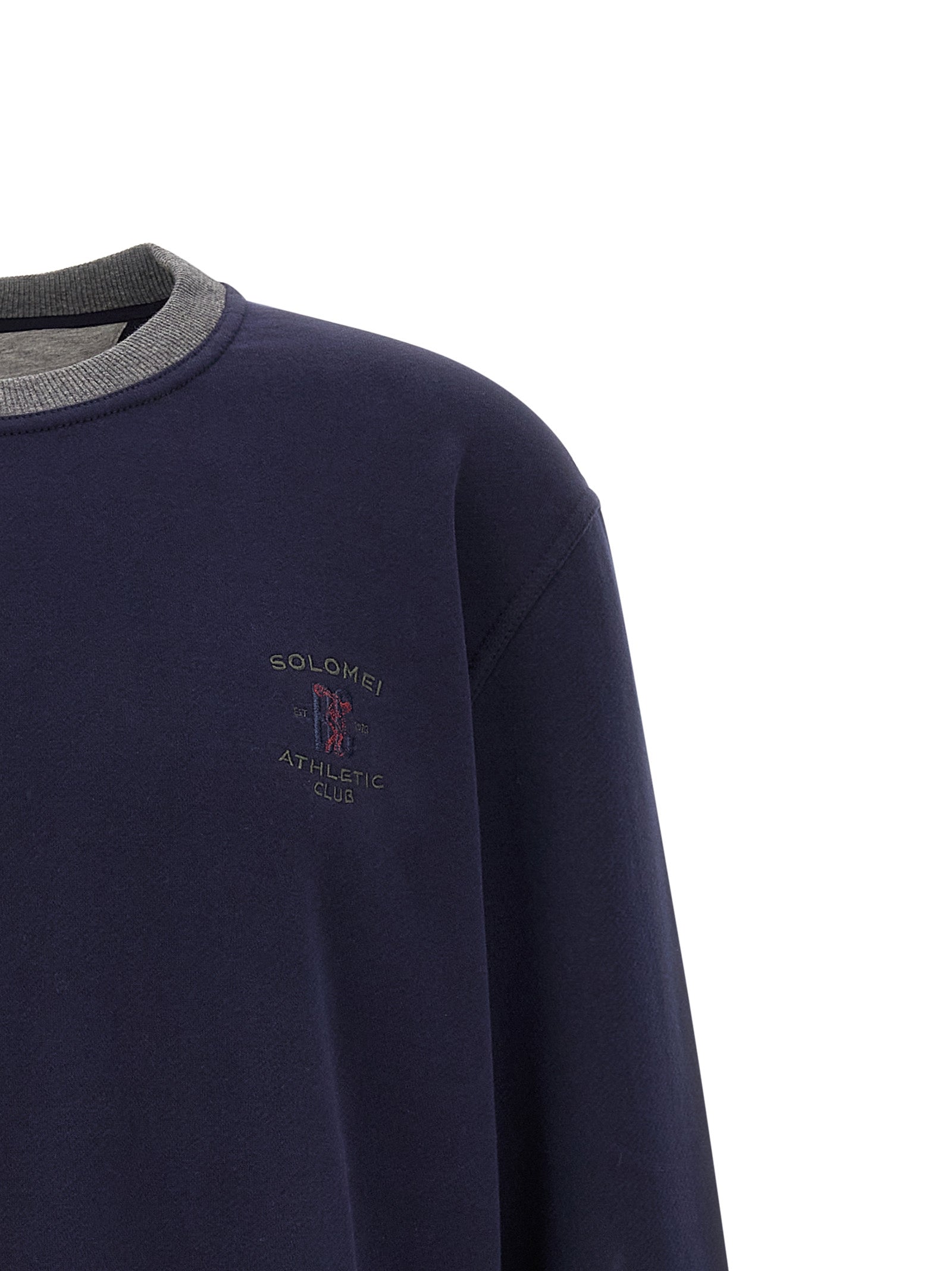Brunello Cucinelli Blue Cotton Sweatshirt Brunello Cucinelli