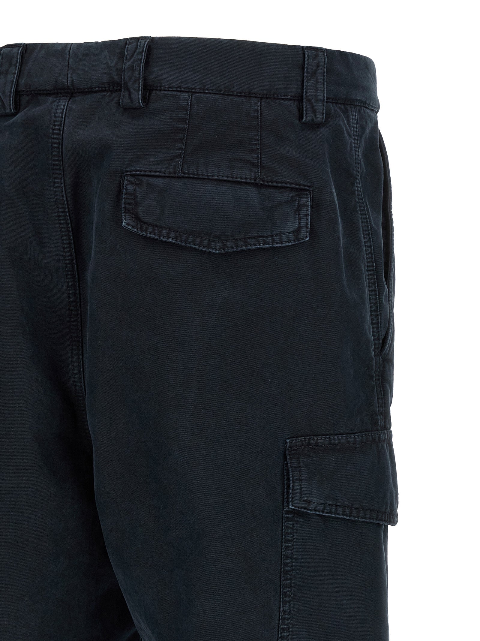 Brunello Cucinelli Blue Cotton Cargo Pants Brunello Cucinelli