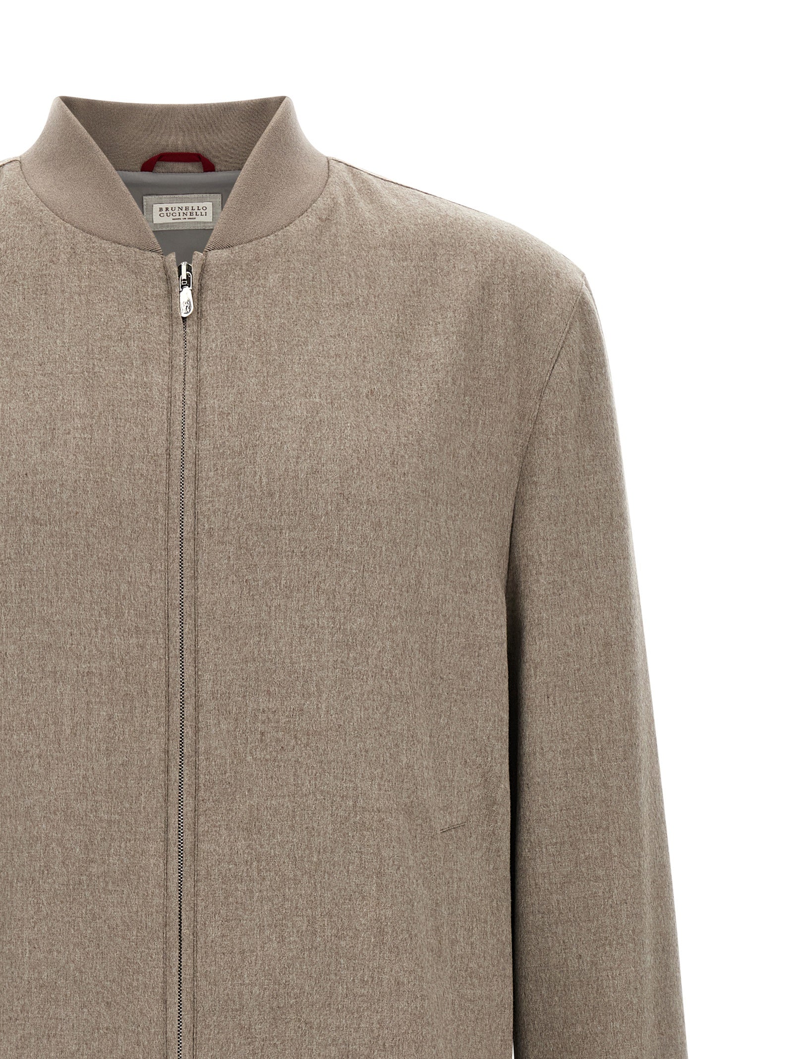 Brunello Cucinelli Gray Cashmere Bomber Brunello Cucinelli