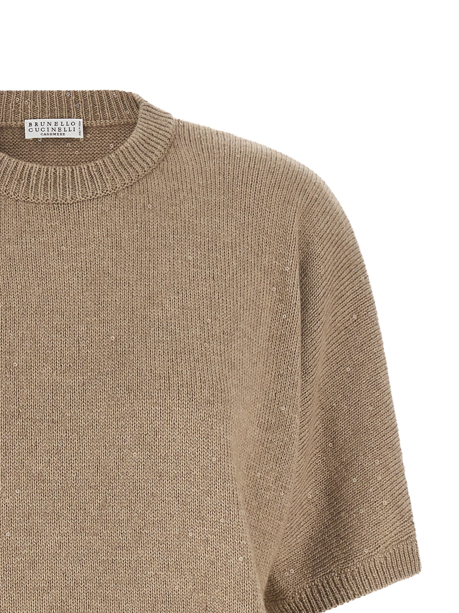 Brunello Cucinelli Beige Cashmere Cardigan Brunello Cucinelli