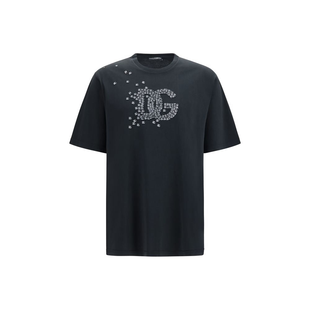 Dolce & Gabbana Black Cotton T-Shirt Dolce & Gabbana