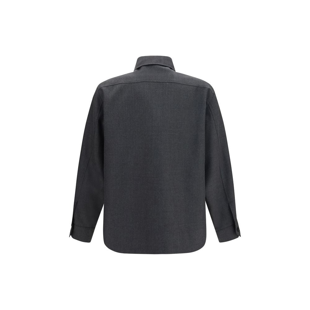 Valentino Garavani Gray Polyester Full-Length Jacket Valentino Garavani