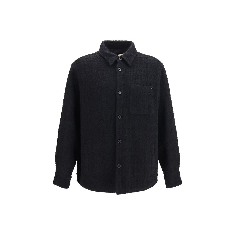 Valentino Garavani Black Cotton Full-Length Jacket Valentino Garavani