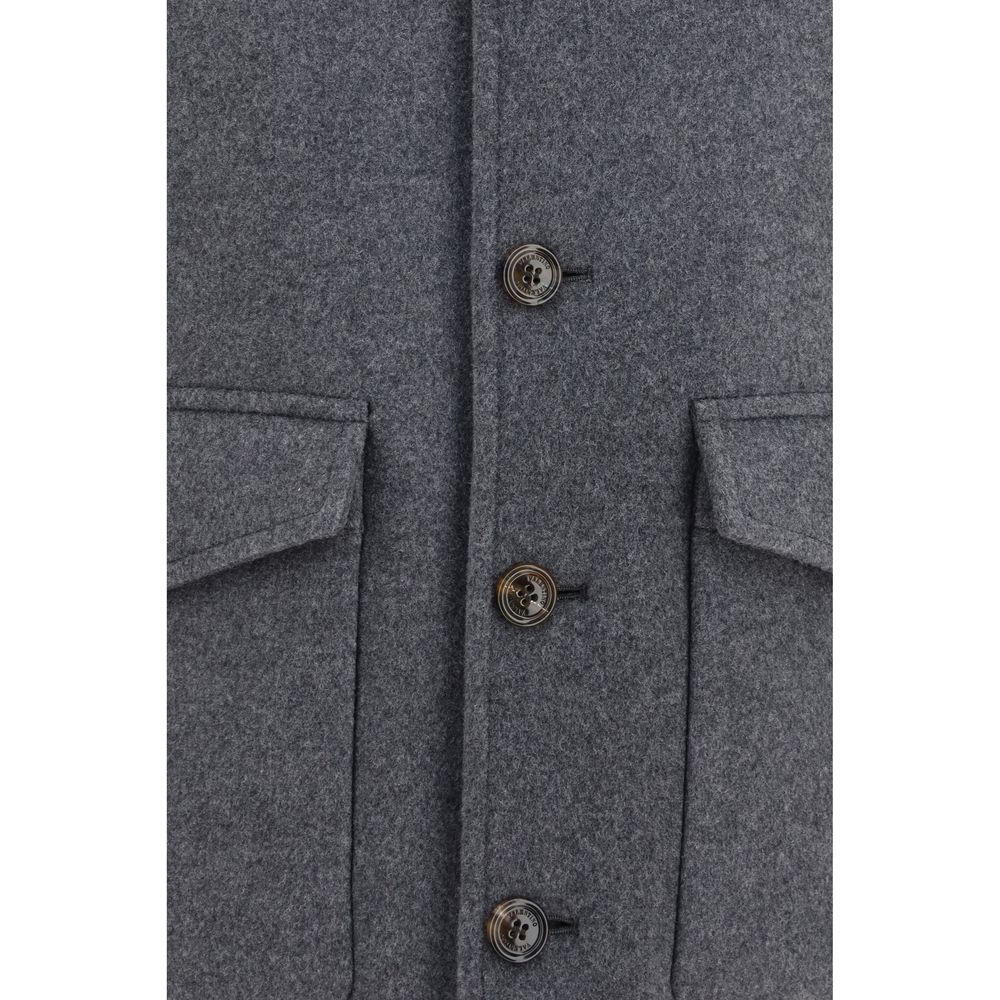 Valentino Garavani Gray Wool Oves Aries Jacket Valentino Garavani