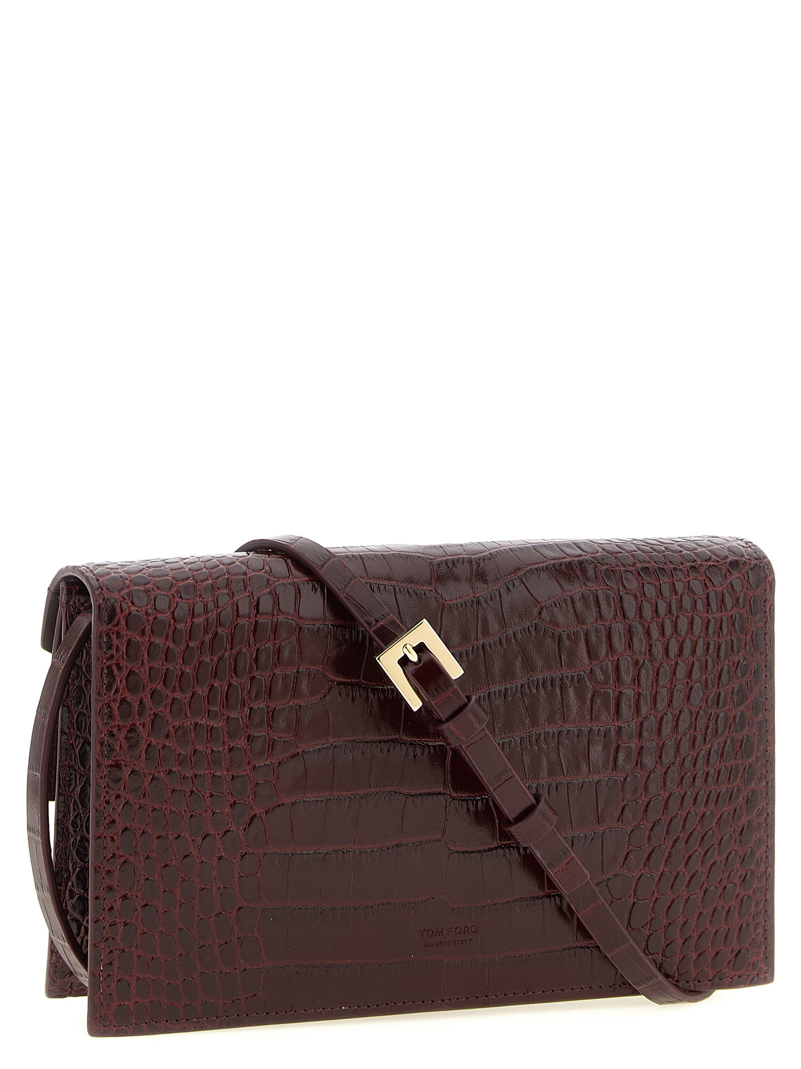 Tom Ford Bordeaux Calfskin Clutch Bag Tom Ford