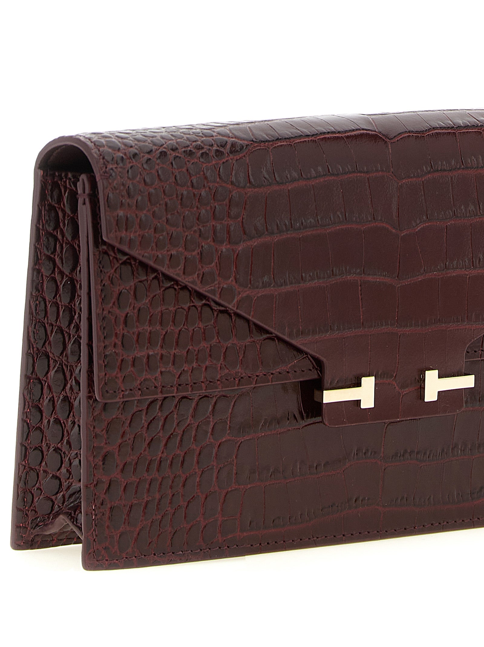 Tom Ford Bordeaux Calfskin Clutch Bag Tom Ford