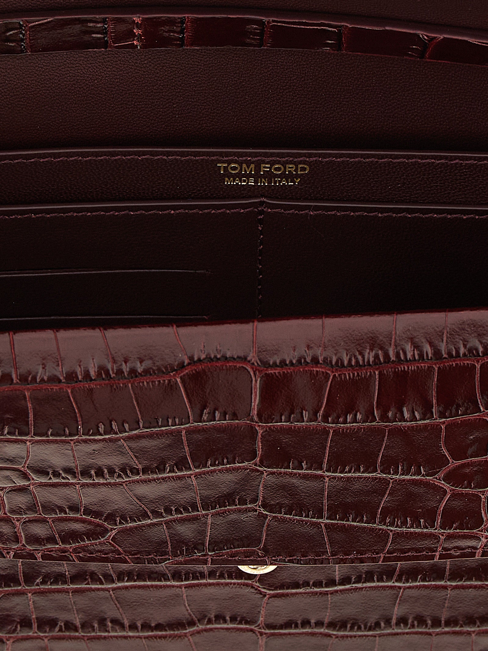 Tom Ford Bordeaux Calfskin Clutch Bag Tom Ford