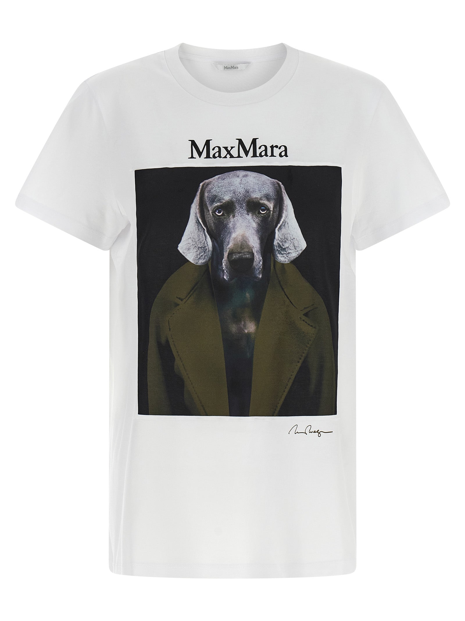 Max Mara White Cotton T-Shirt Max Mara