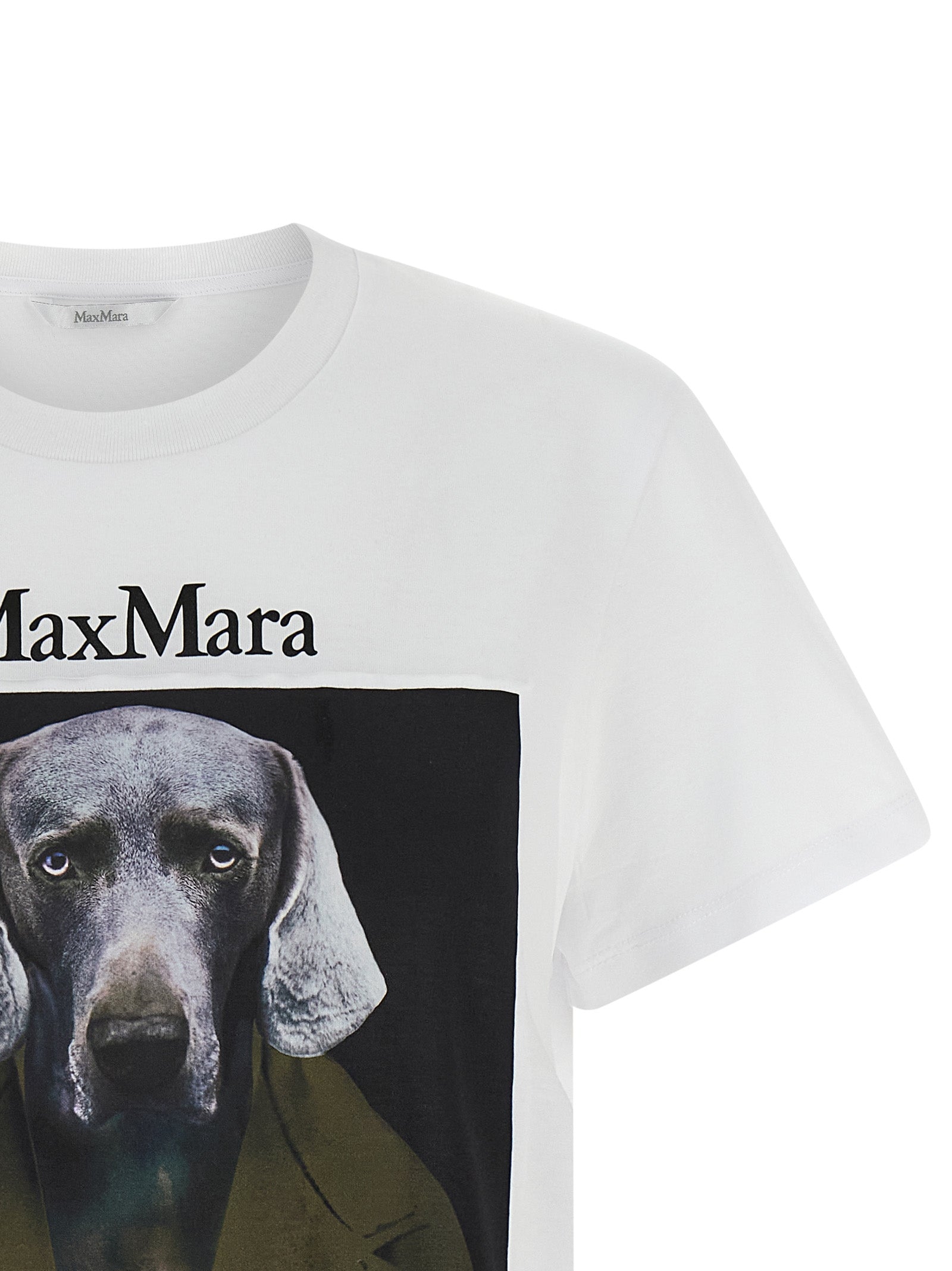 Max Mara White Cotton T-Shirt Max Mara