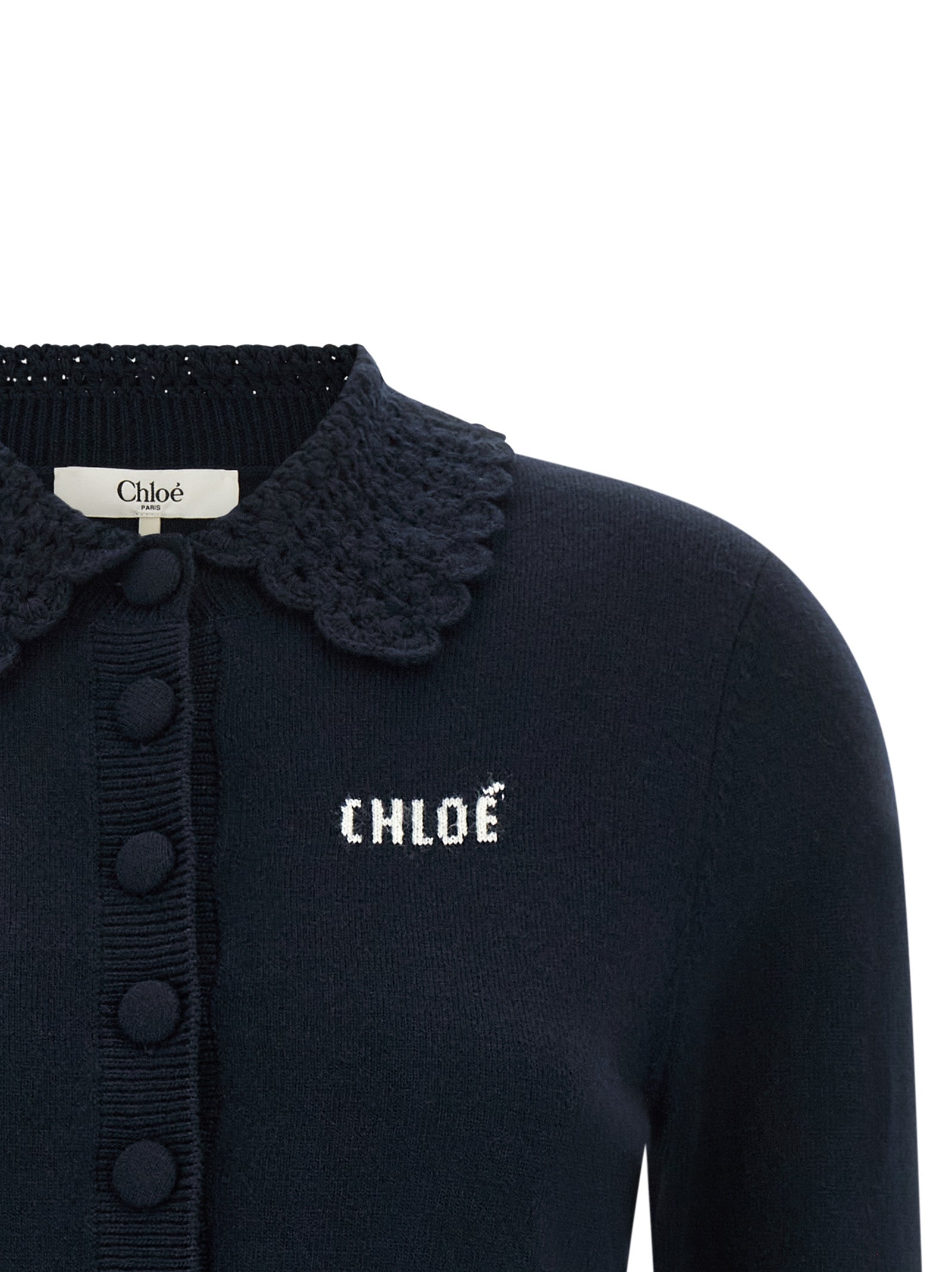 Chloé Blue Wool Cardigan Chloé