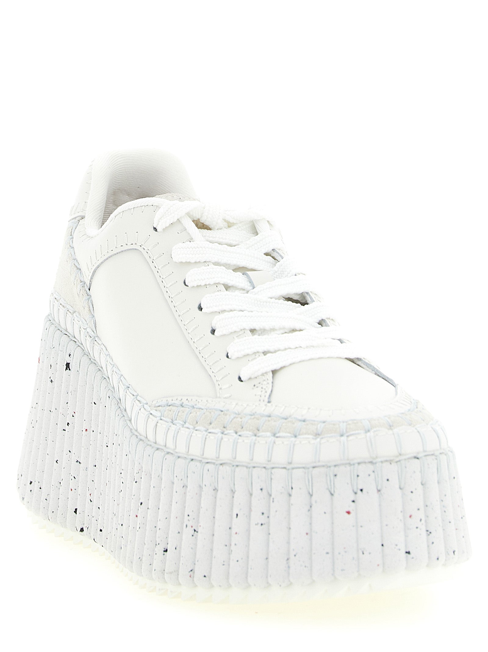 Chloé White Polyester Wedge Sandals Chloé