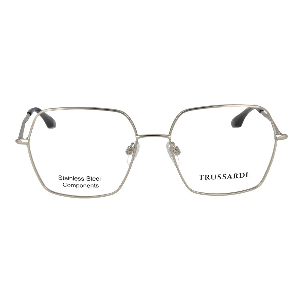 Trussardi Silver Stainless Steel Glasses (Frames) Trussardi