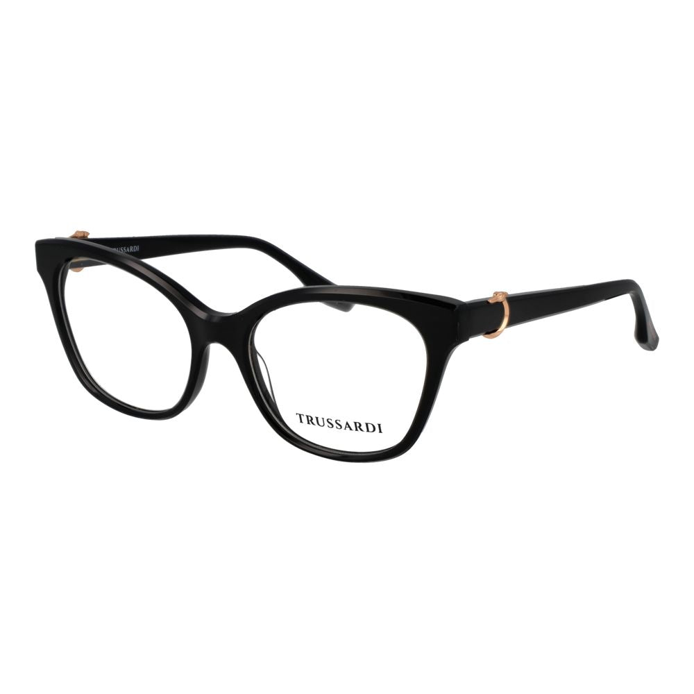Trussardi Black Acetate Glasses (Frames) Trussardi