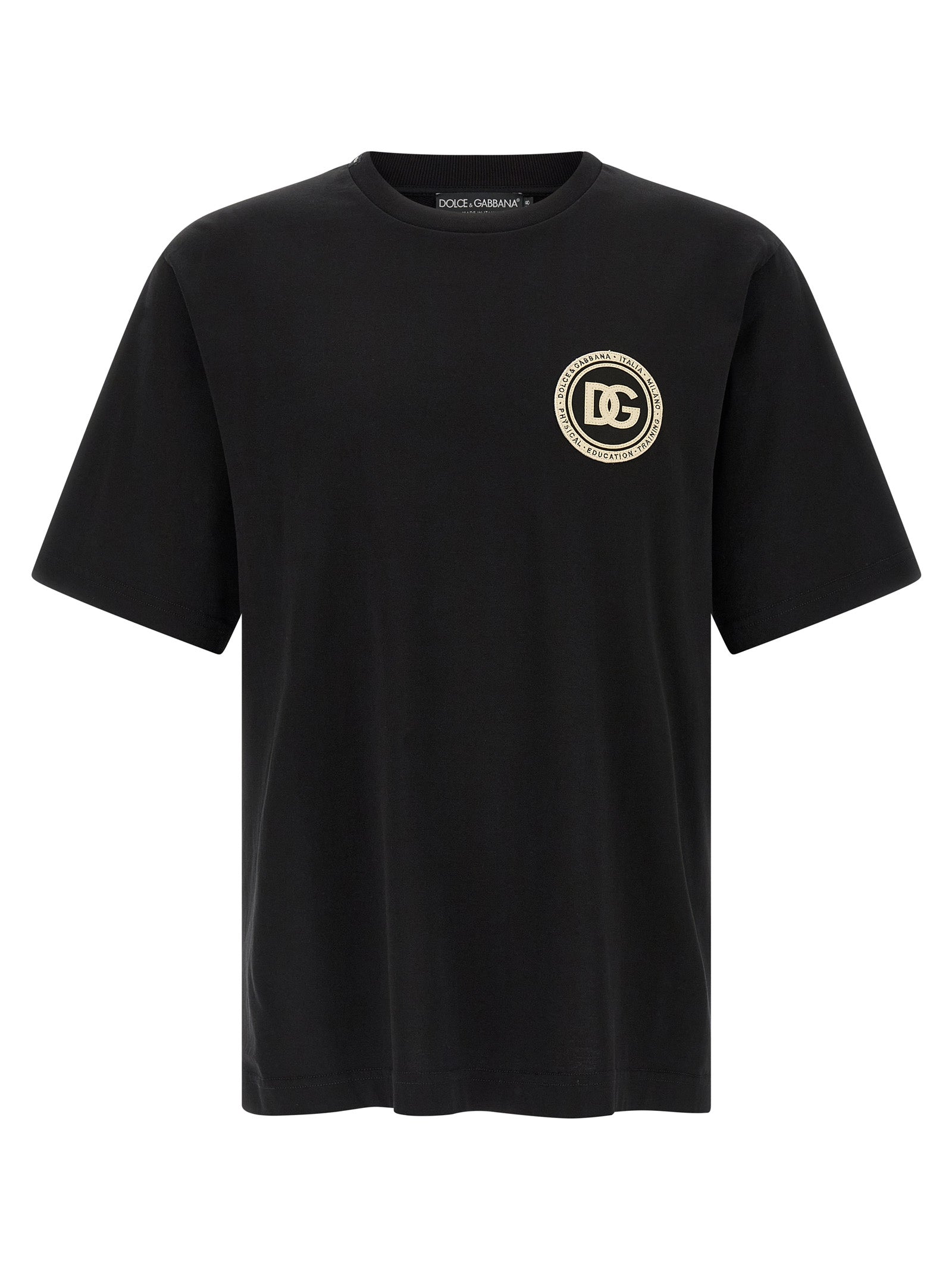 Dolce & Gabbana Black Cotton T-Shirt Dolce & Gabbana