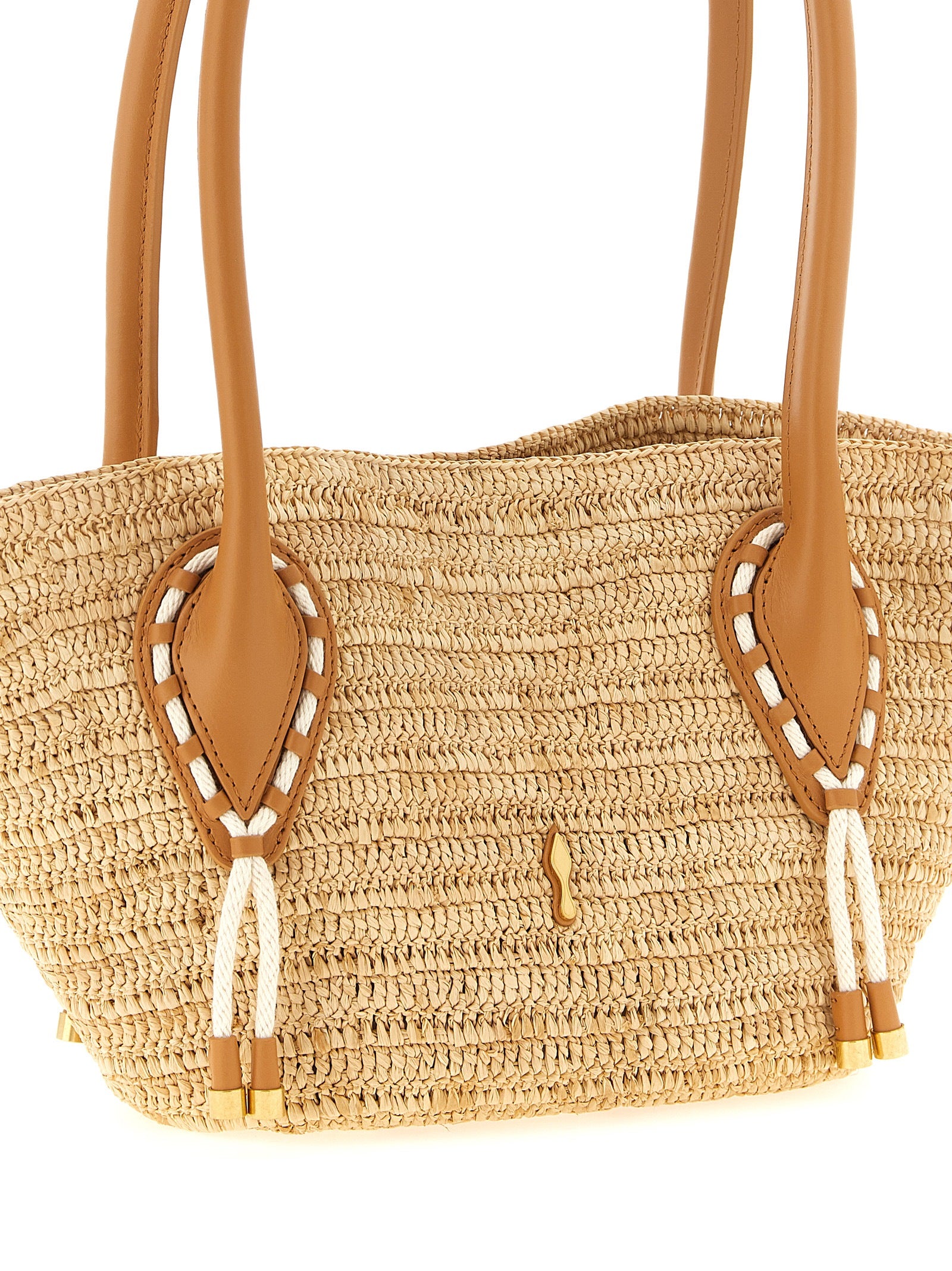 Christian Louboutin Beige Raffia Tote Bag Christian Louboutin