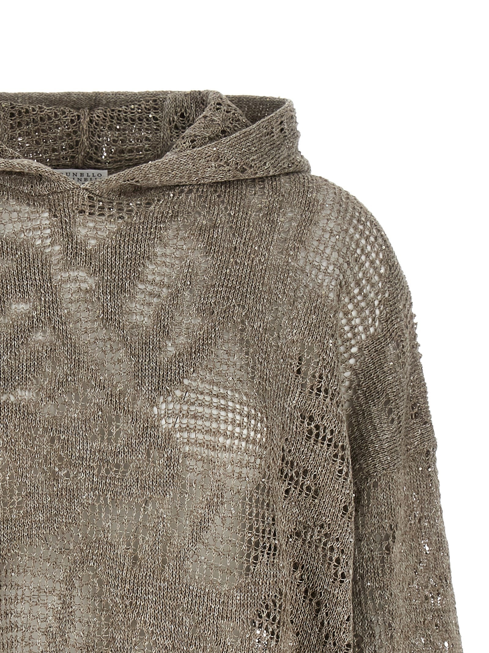 Brunello Cucinelli Brown Linen Cardigan Brunello Cucinelli