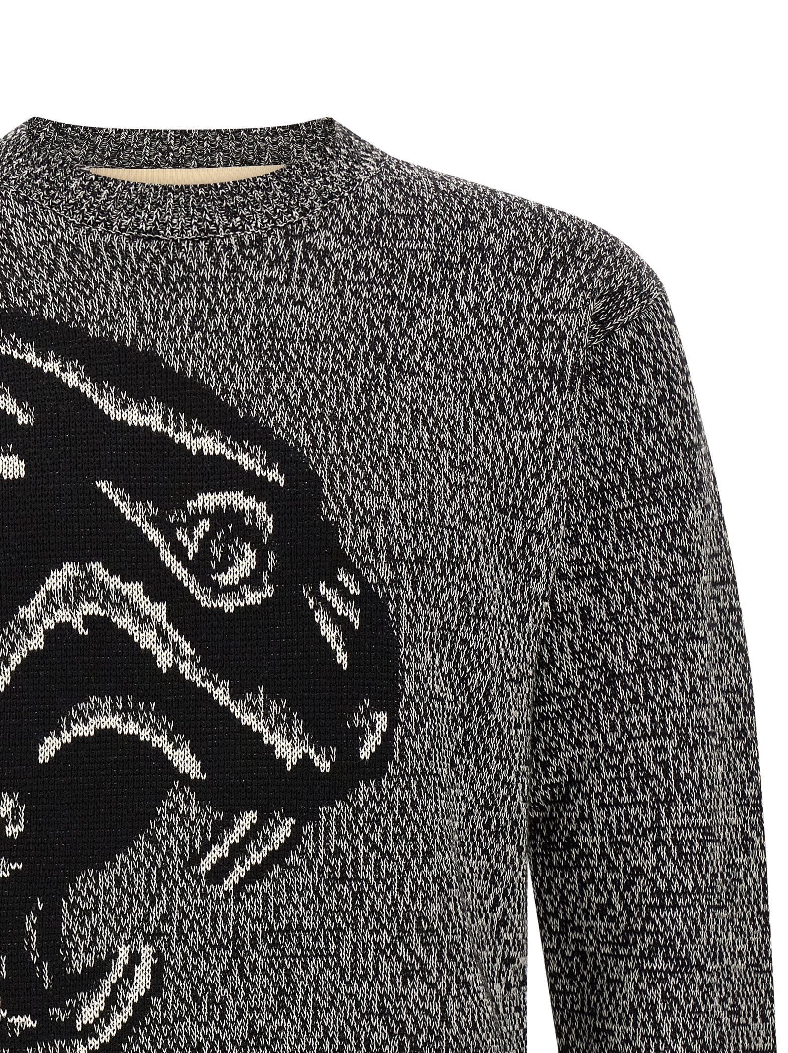 Valentino Garavani Bicolor Virgin Wool Cardigan Valentino Garavani