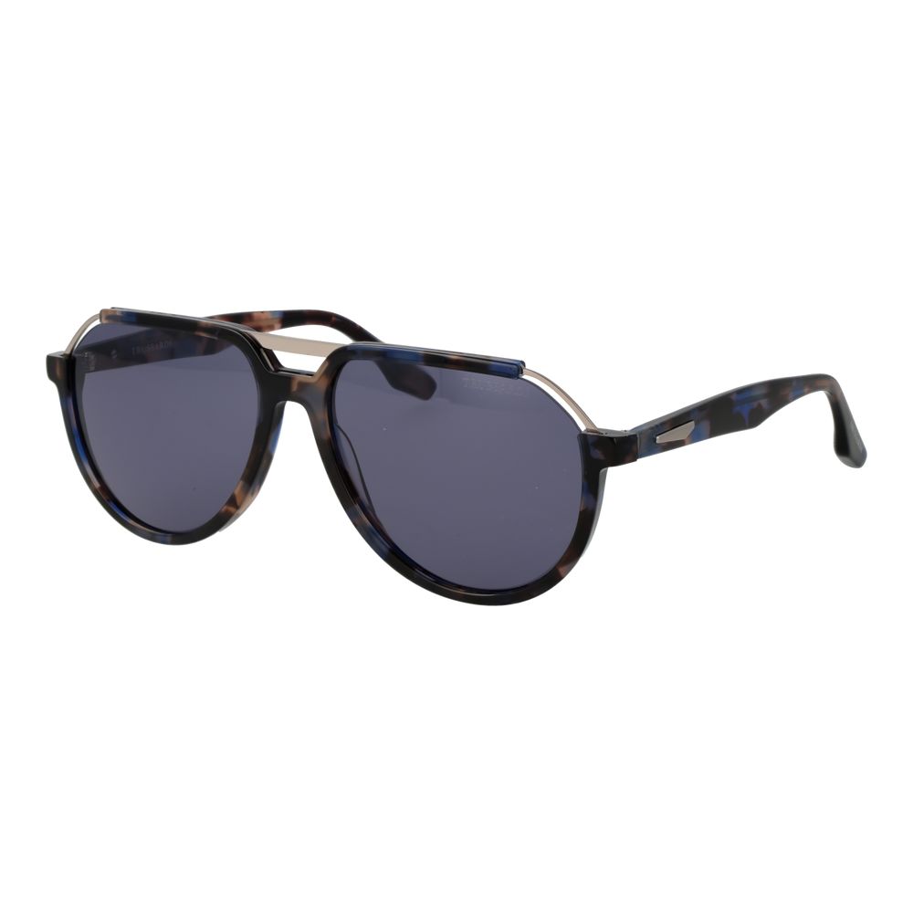 Trussardi Brown Acetate & Stainless Steel Sunglasses Trussardi