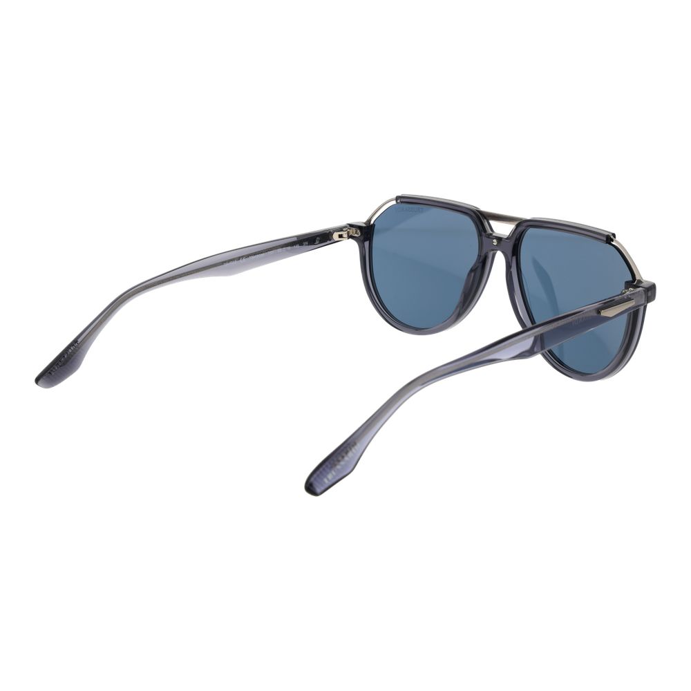 Trussardi Gray Acetate & Stainless Steel Sunglasses Trussardi