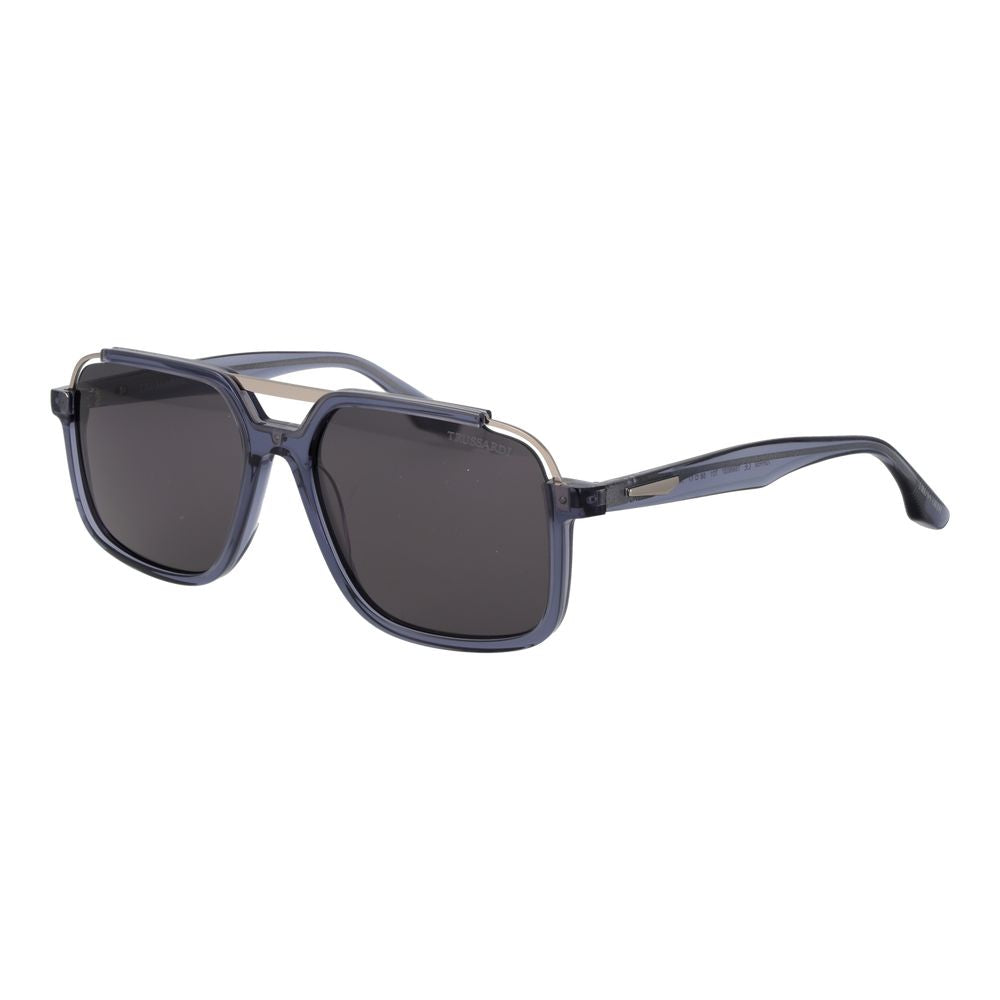 Trussardi Blue Acetate & Stainless Steel Sunglasses Trussardi