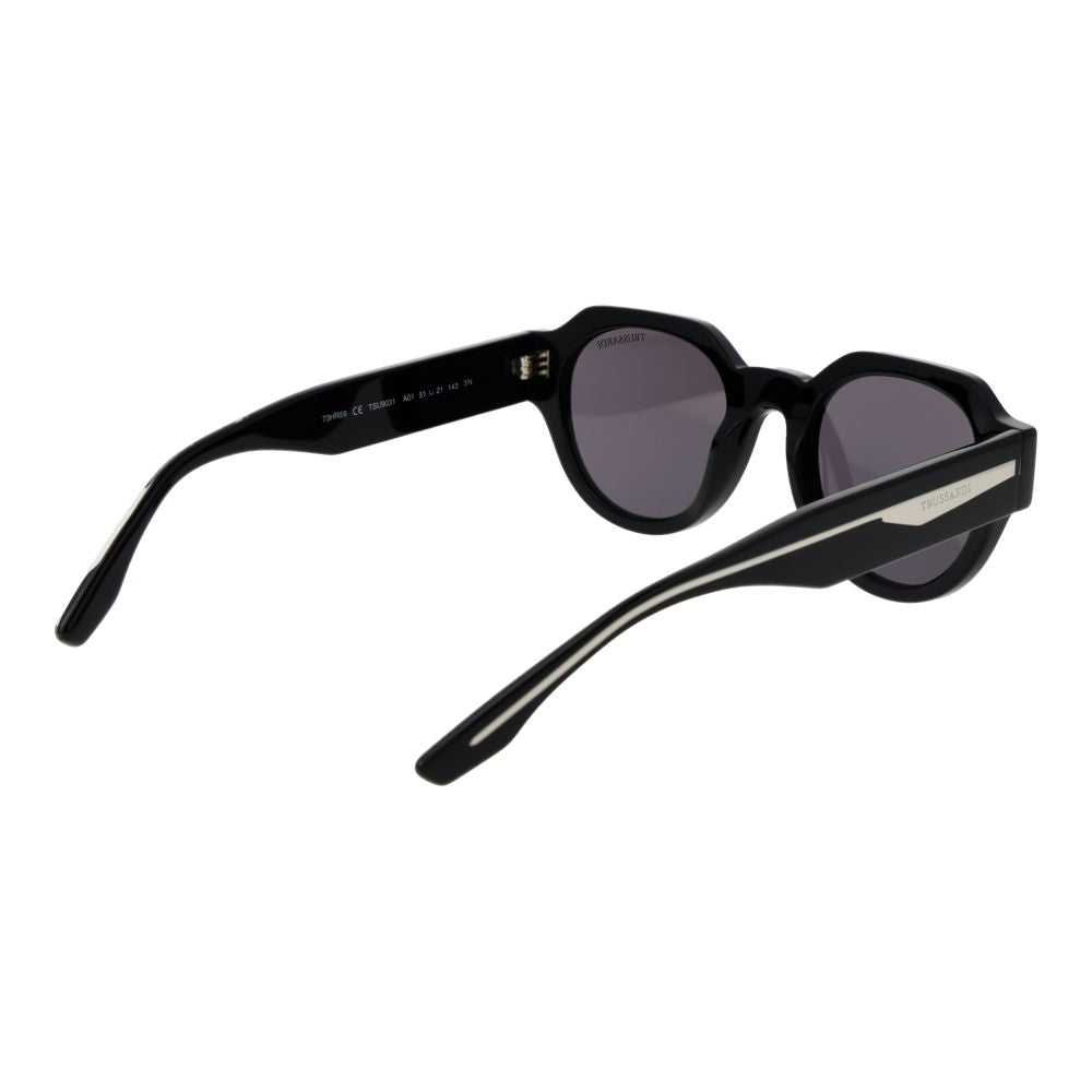 Trussardi Black Acetate Sunglasses Trussardi
