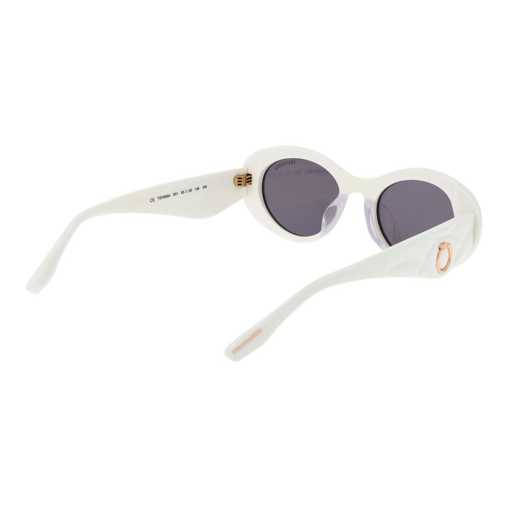 Trussardi White Acetate Sunglasses Trussardi