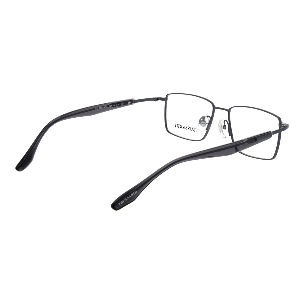 Trussardi Gray Stainless Steel Glasses (Frames) Trussardi
