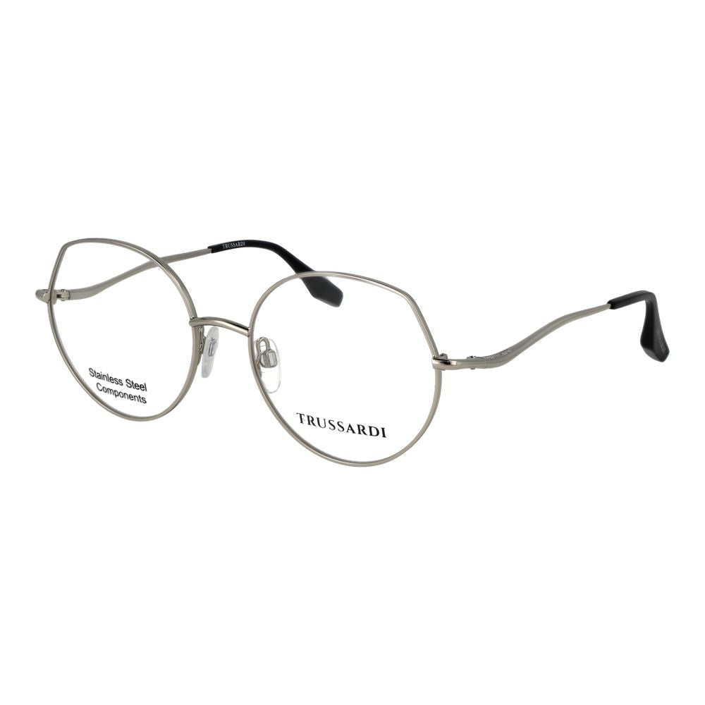 Trussardi Silver Stainless Steel Glasses (Frames) Trussardi