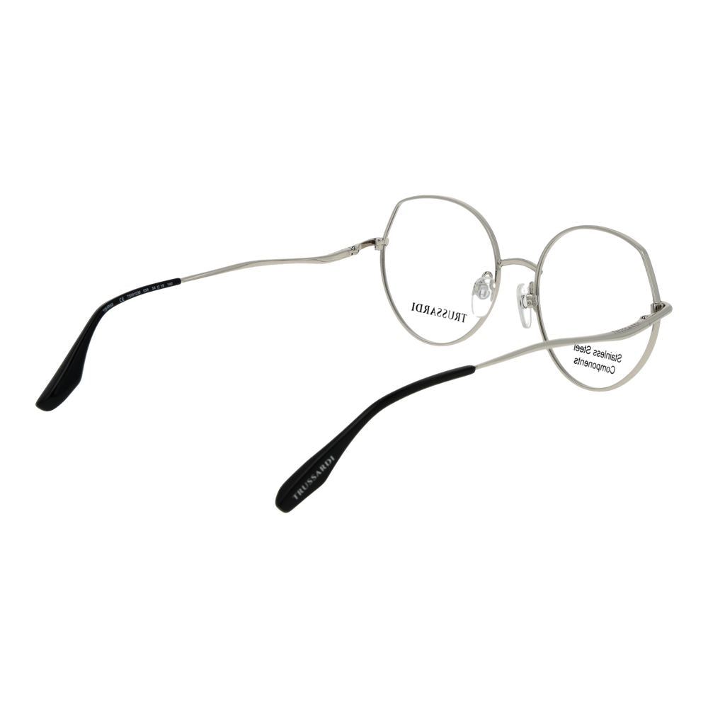 Trussardi Silver Stainless Steel Glasses (Frames) Trussardi
