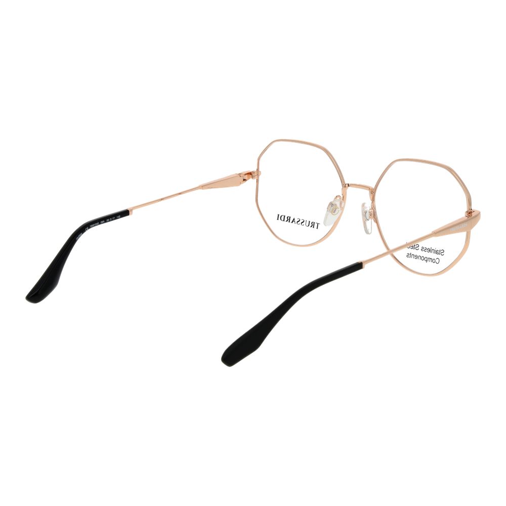 Trussardi Black Stainless Steel Glasses (Frames) Trussardi