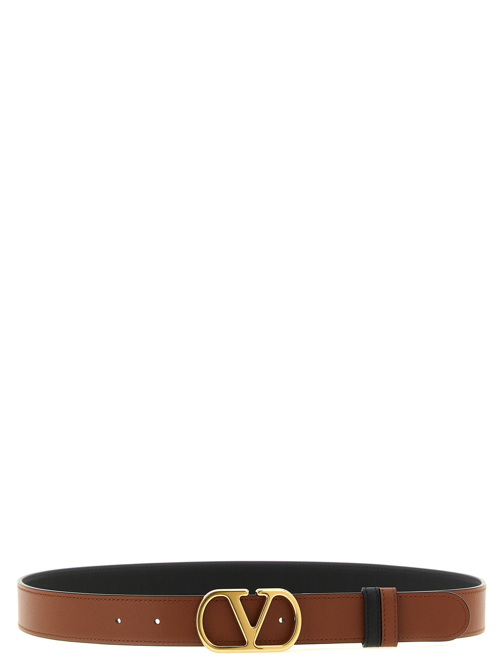 Valentino Garavani Black Calfskin Regular Belt Valentino Garavani