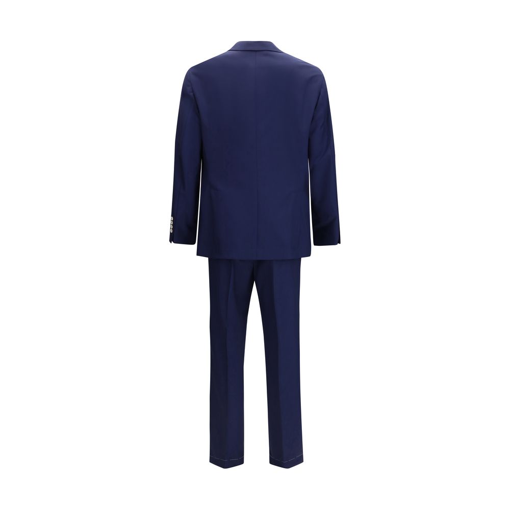 Brunello Cucinelli Blue Wool Oves Aries Two-Piece Suit Brunello Cucinelli