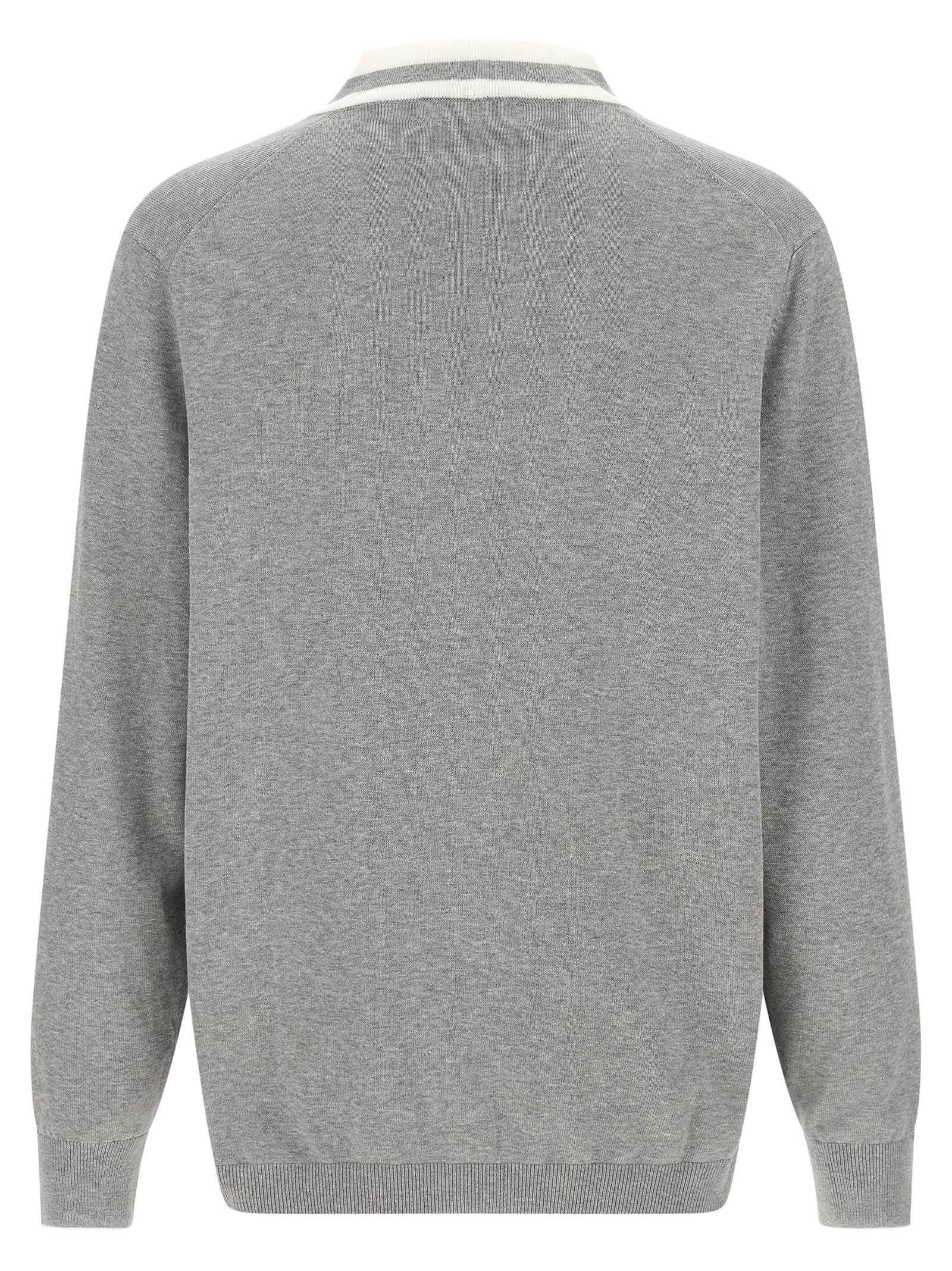 Brunello Cucinelli Gray Cotton Cardigan Brunello Cucinelli